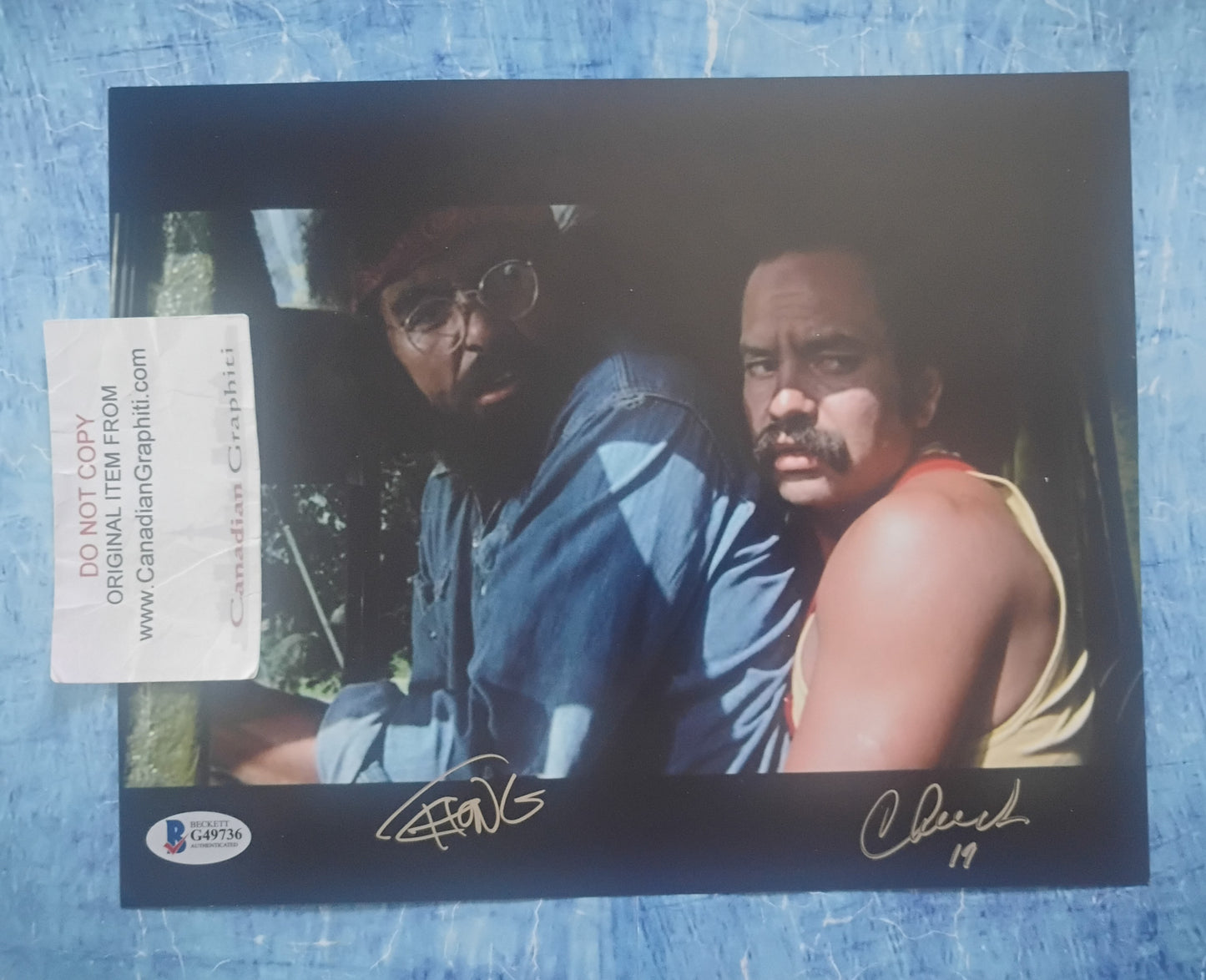Cheech & Chong Hand Signed Autograph 8x10 Photo BAS COA
