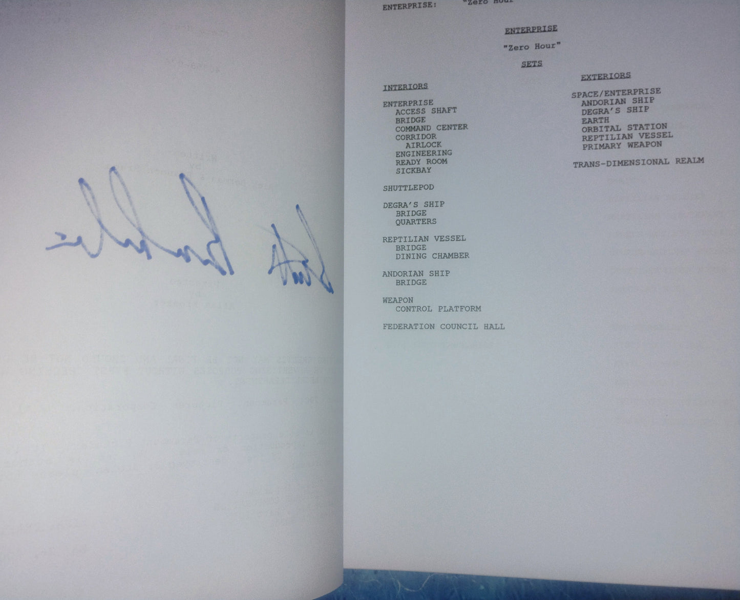 Scott Bakula Hand Signed Autograph Star Trek Enterprise Script COA