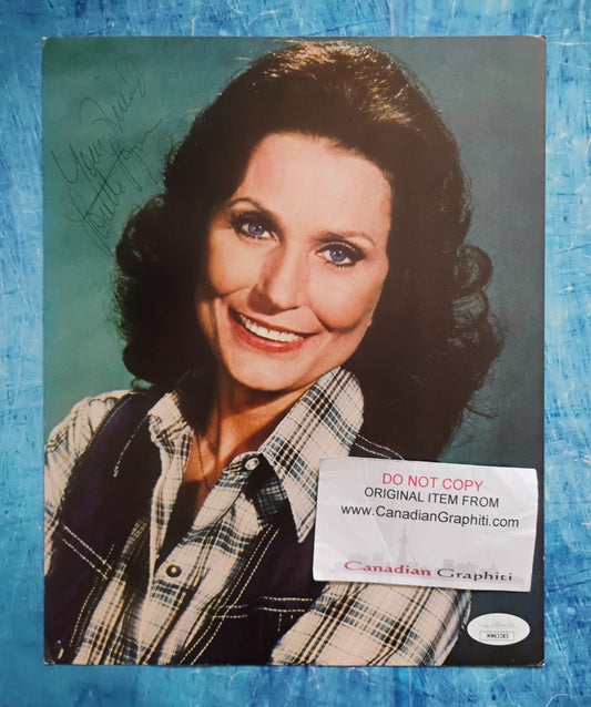Loretta Lynn Hand Signed Autograph 8x10 Photo JSA COA