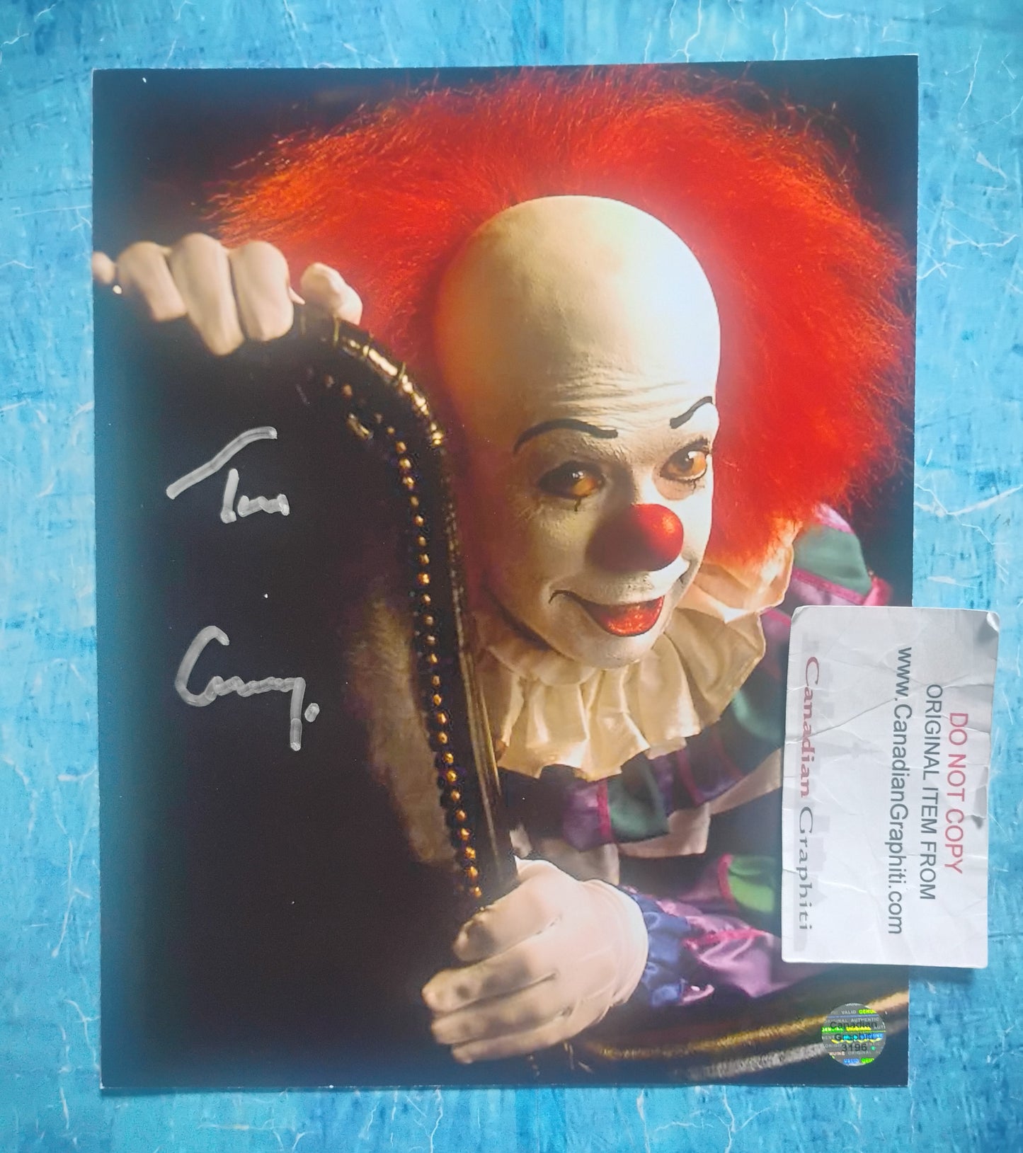 Tim Curry Hand Signed Autograph Photo COA Pennywise