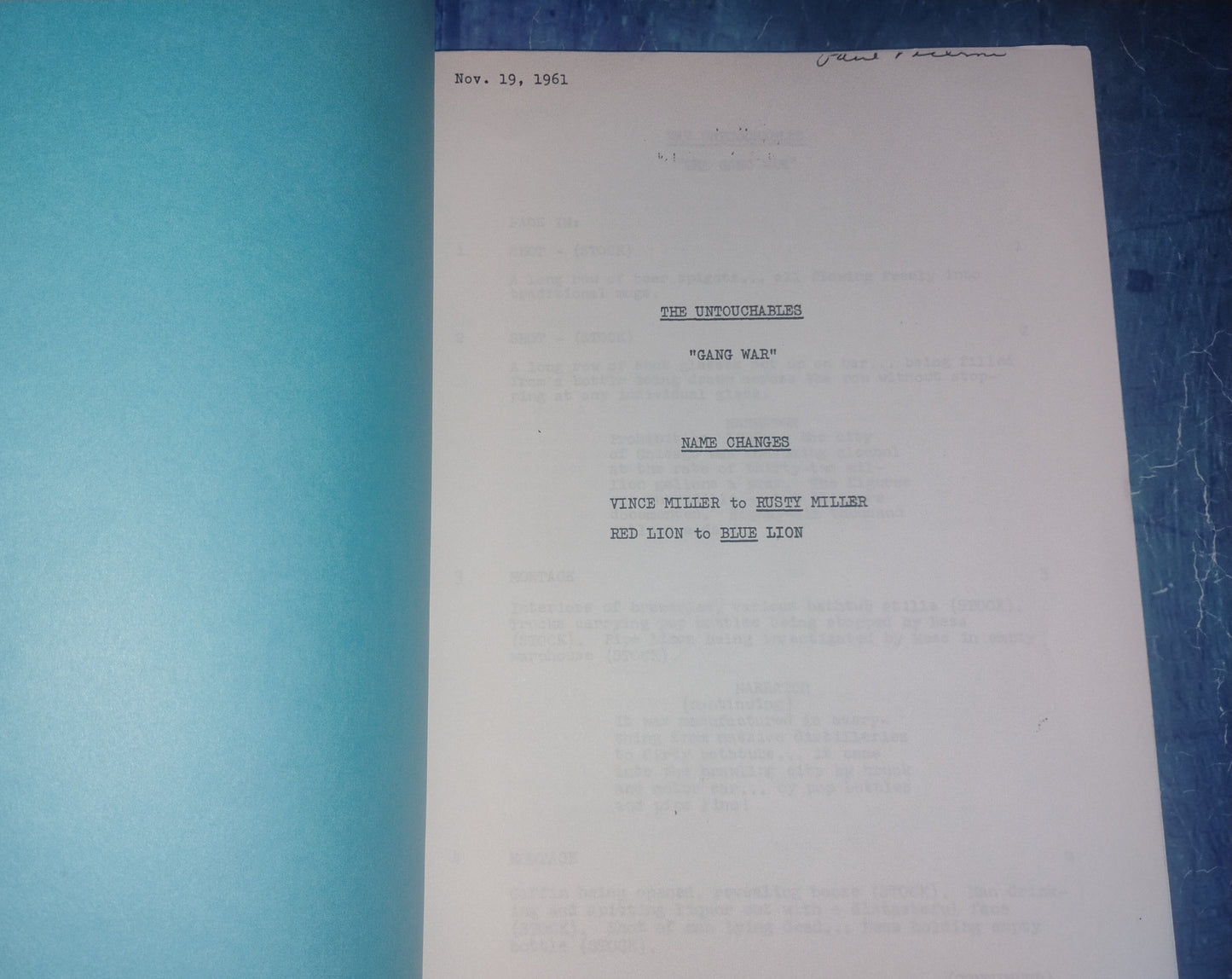 The Untouchables 5x Cast Hand Signed Autograph Script JSA COA Robert Stack