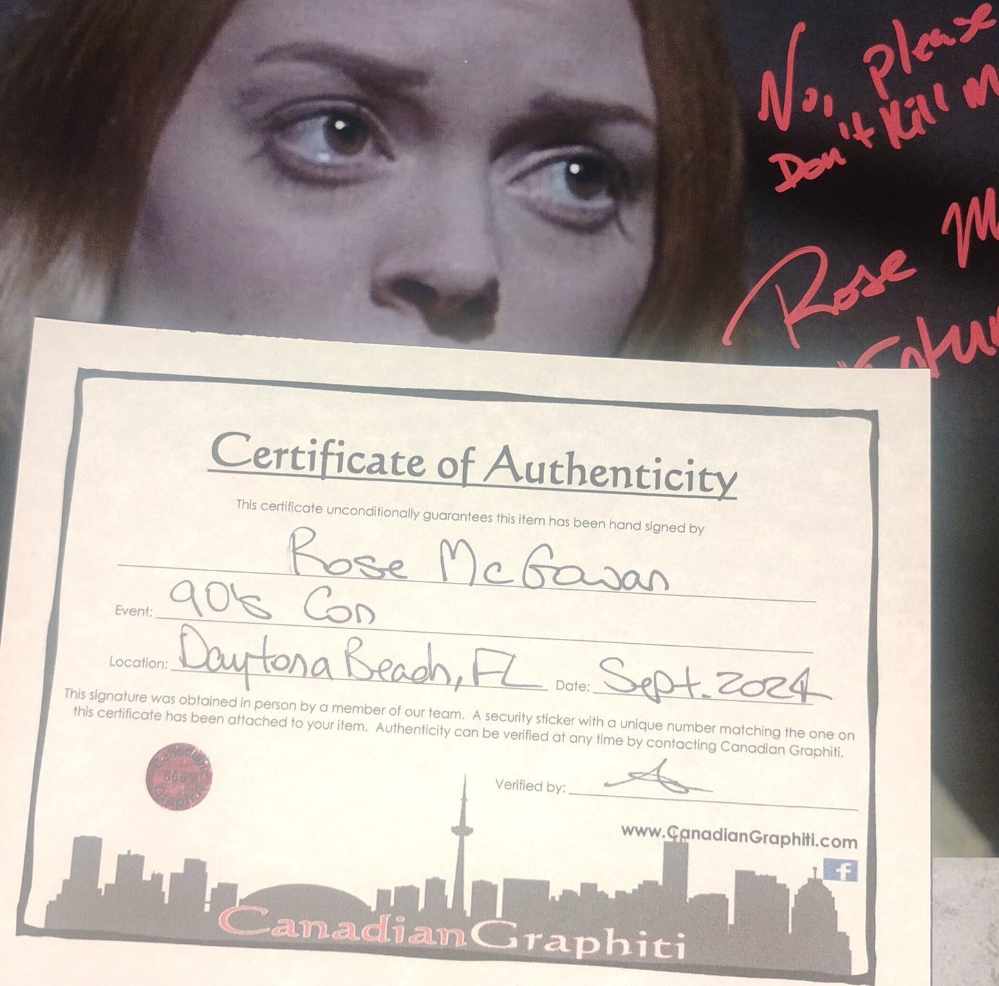 Rose McGowan Hand Signed Autograph 8x10 Photo COA Scream