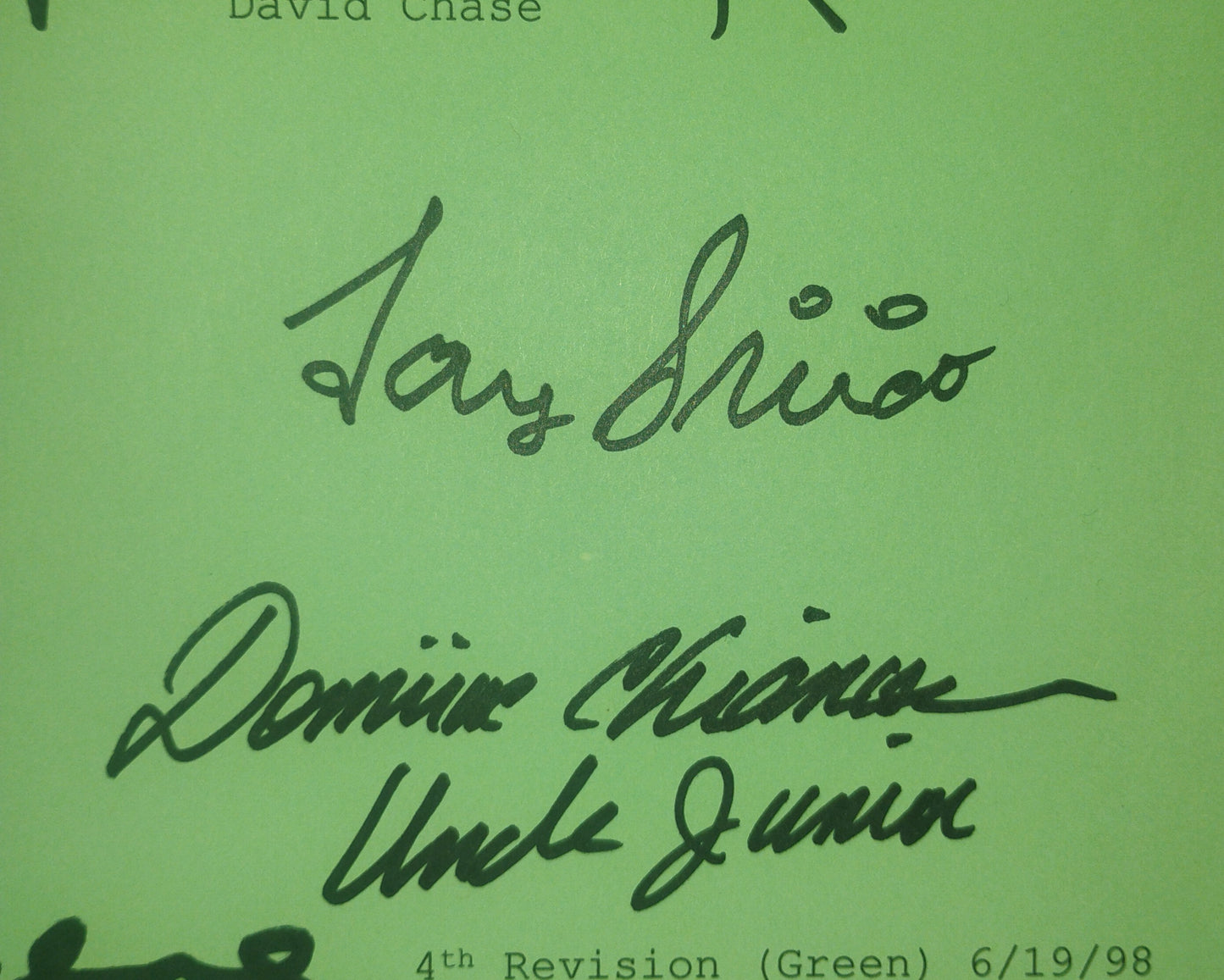 The Sopranos 5x Cast Hand Signed Autograph Script COA Dominic Chianese, Tony Sirico, Vincent Pastore