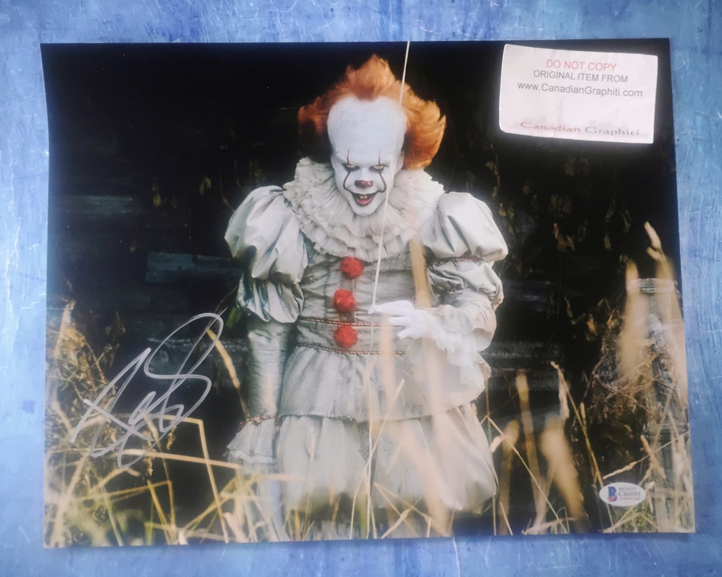 Bill Skarsgard Hand Signed Autograph 11x14 Photo BAS COA Pennywise