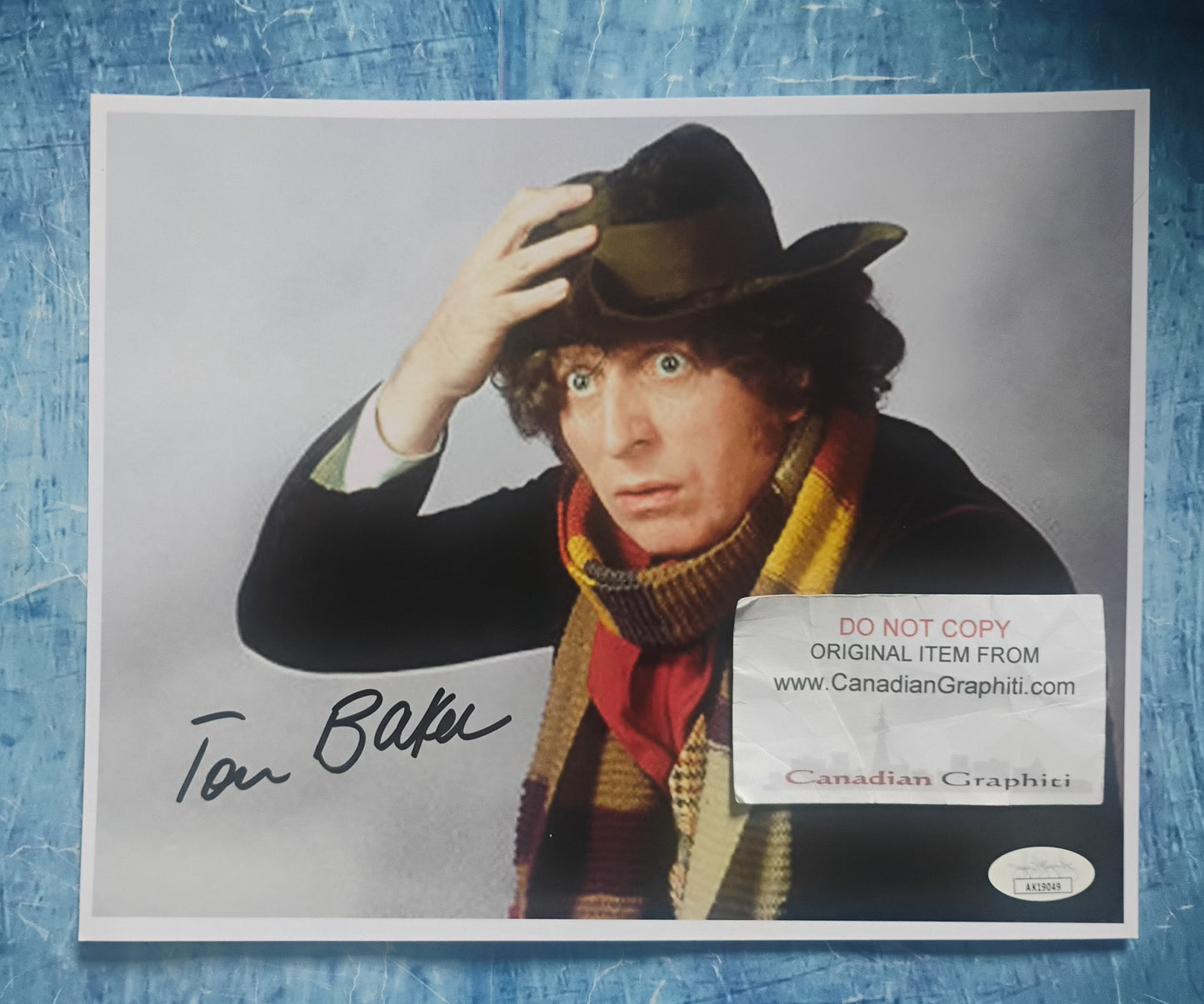 Tom Baker Hand Signed Autograph 8x10 Photo JSA COA Doctor Who