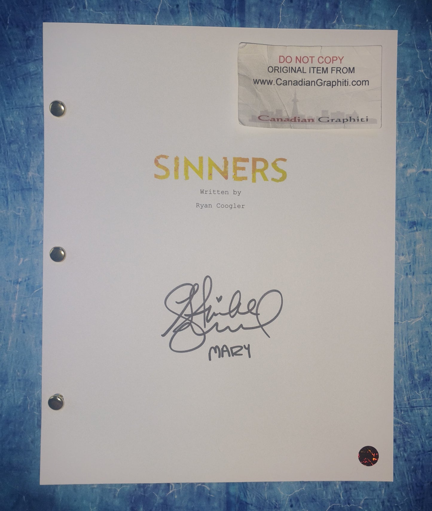 Hailee Steinfeld Hand Signed Autograp lh Sinners Script COA