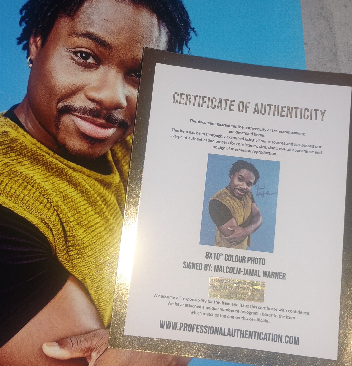 Malcolm Jamal Warner Hand Signed Autograph 8x10 Photo COA