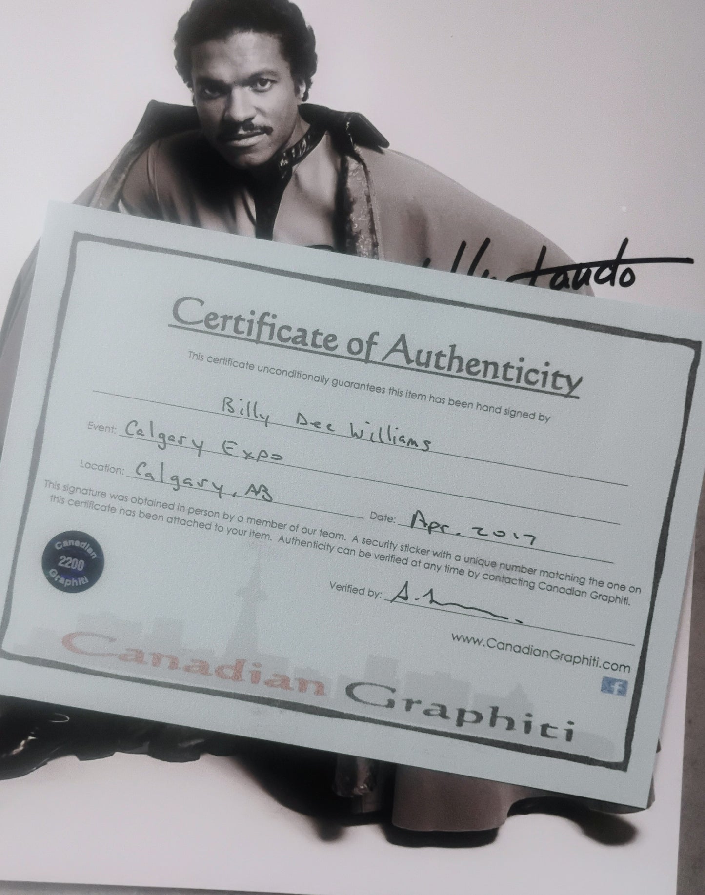 Billy Dee Williams Hand Signed Autograph 8x10 Photo COA Star Wars