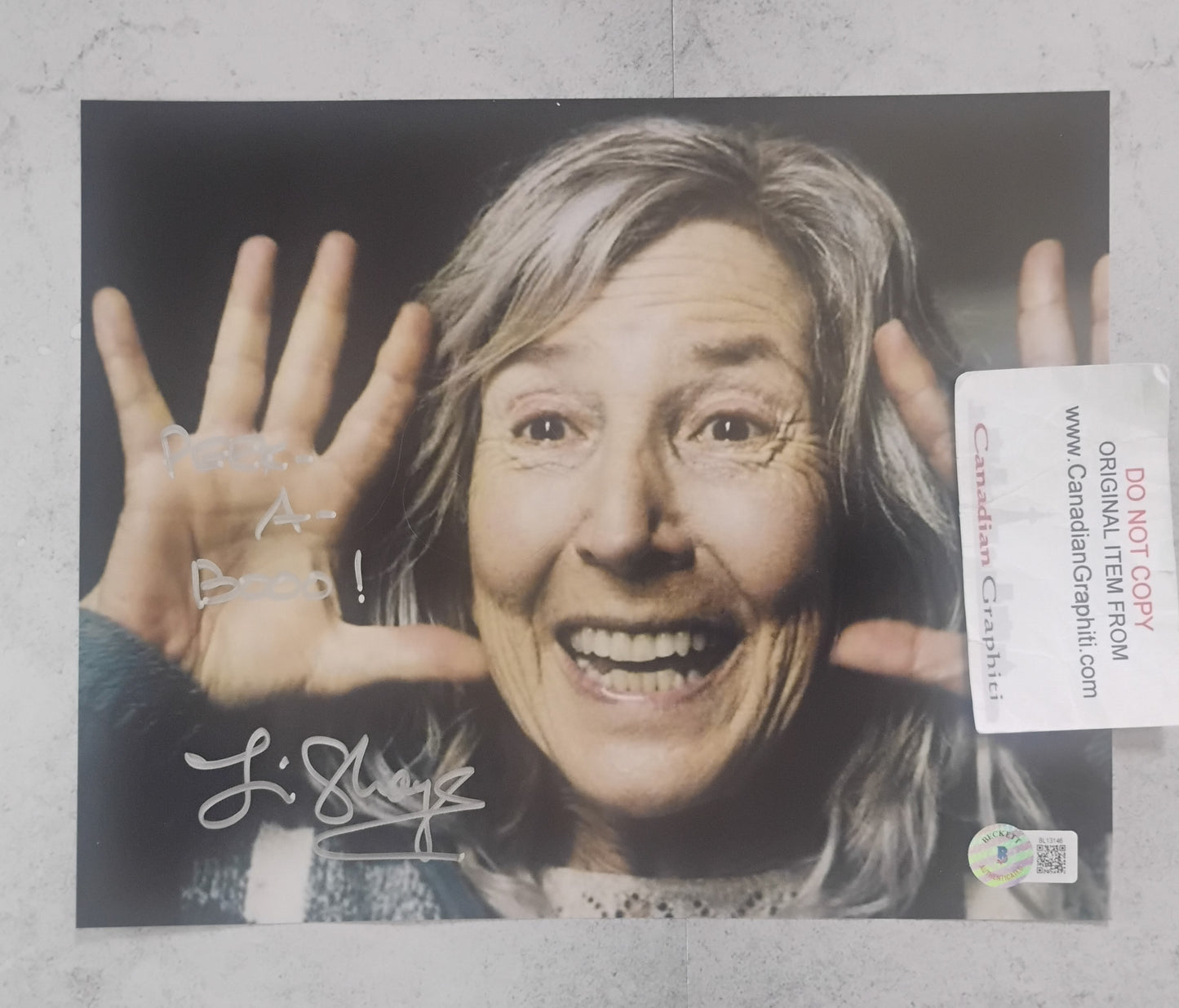 Lin Shaye Hand Signed Autograph 8x10 Photo BAS COA