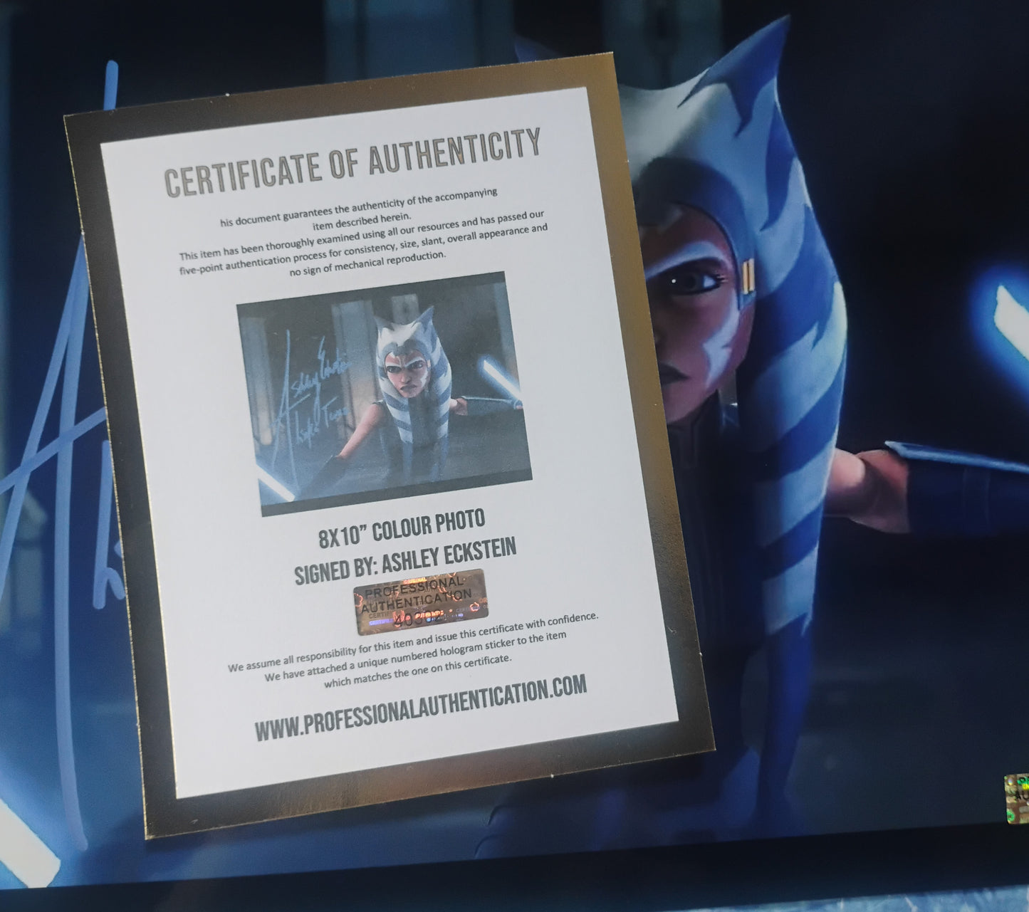 Ashley Eckstein Hand Signed Autograph 8x10 Photo COA Star Wars Clone Wars