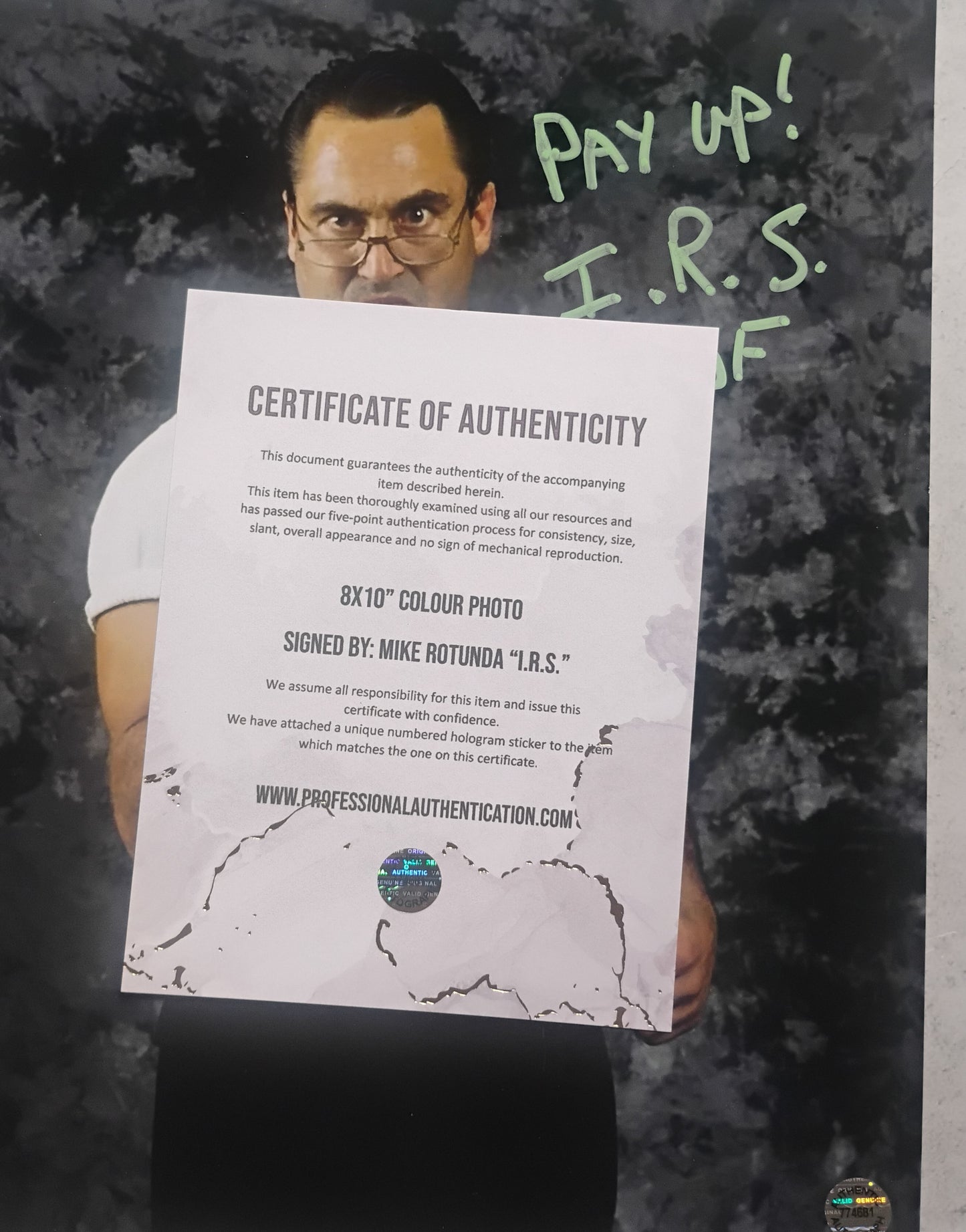 I.R.S. Mike Rotunda Hand Signed Autograph 8x10 Photo COA