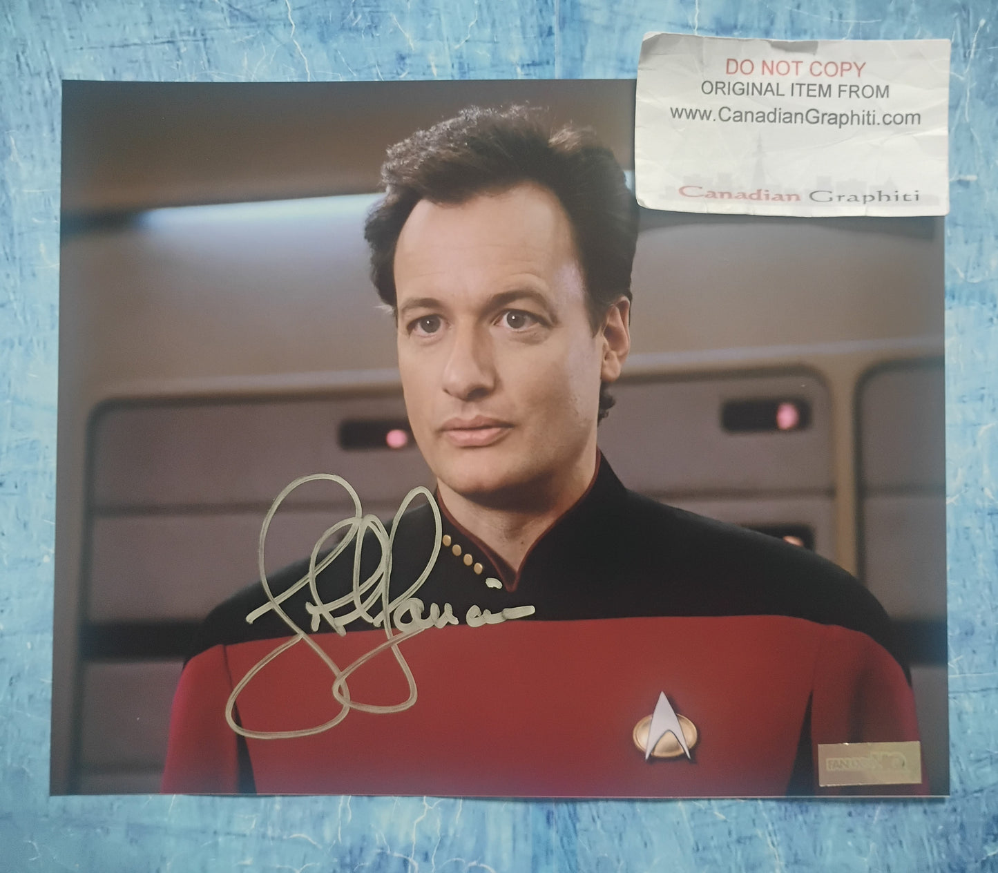 John De Lancie Hand Signed Autograph 8x10 Photo COA Star Trek