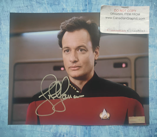 John De Lancie Hand Signed Autograph 8x10 Photo COA Star Trek