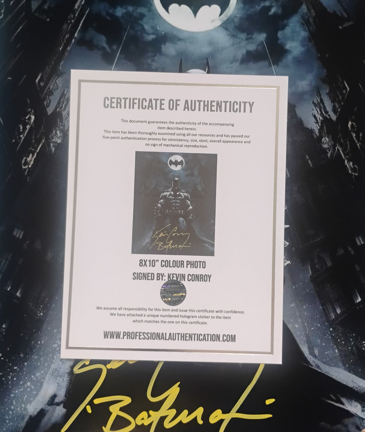 Kevin Conroy Hand Signed Autograph 8x10 Photo COA Batman Arkham Asylum