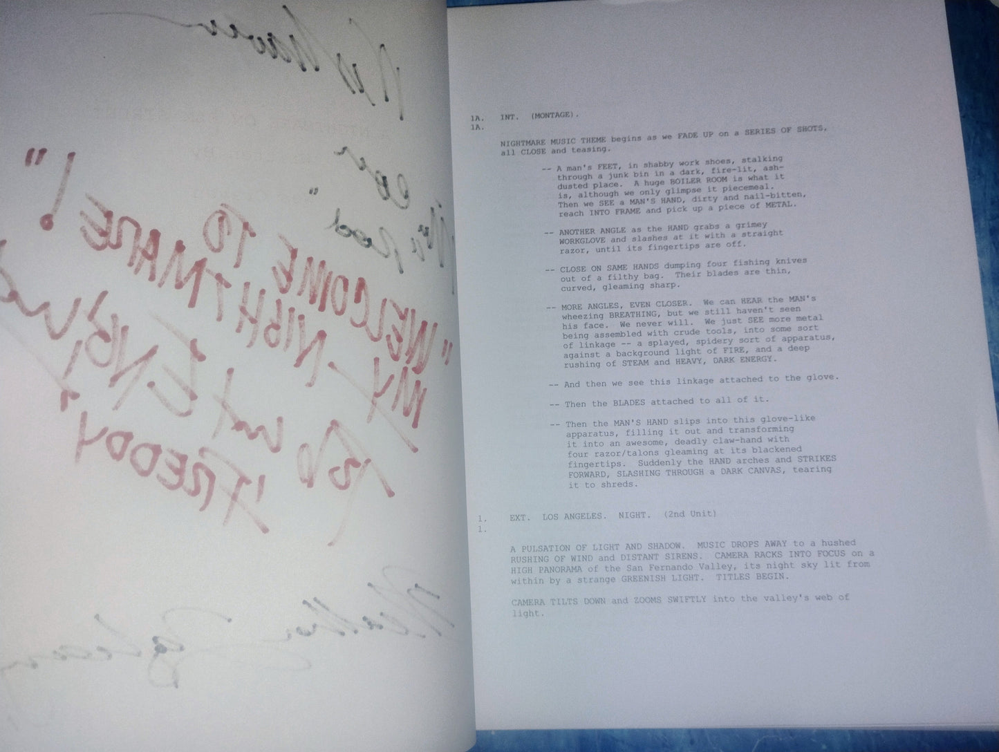 A Nightmare On Elm Street Cast Hand Signed Autograph Script COA