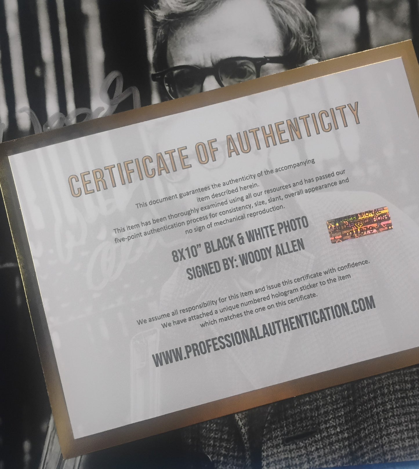 Woody Allen Hand Signed Autograph 8x10 Photo COA