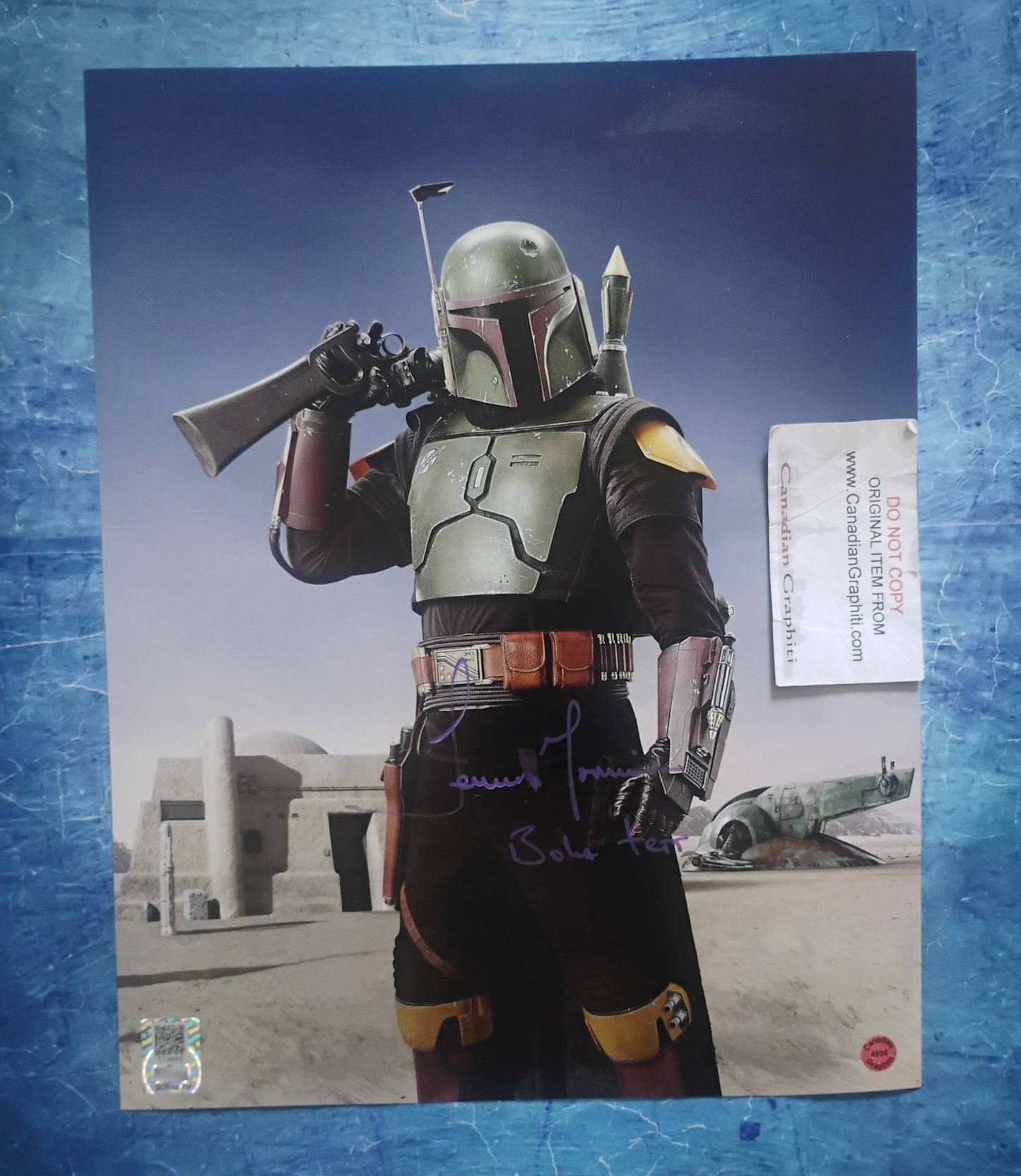 Temuera Morrison Hand Signed Autograph 11x14 Photo OPix COA Boba Fett