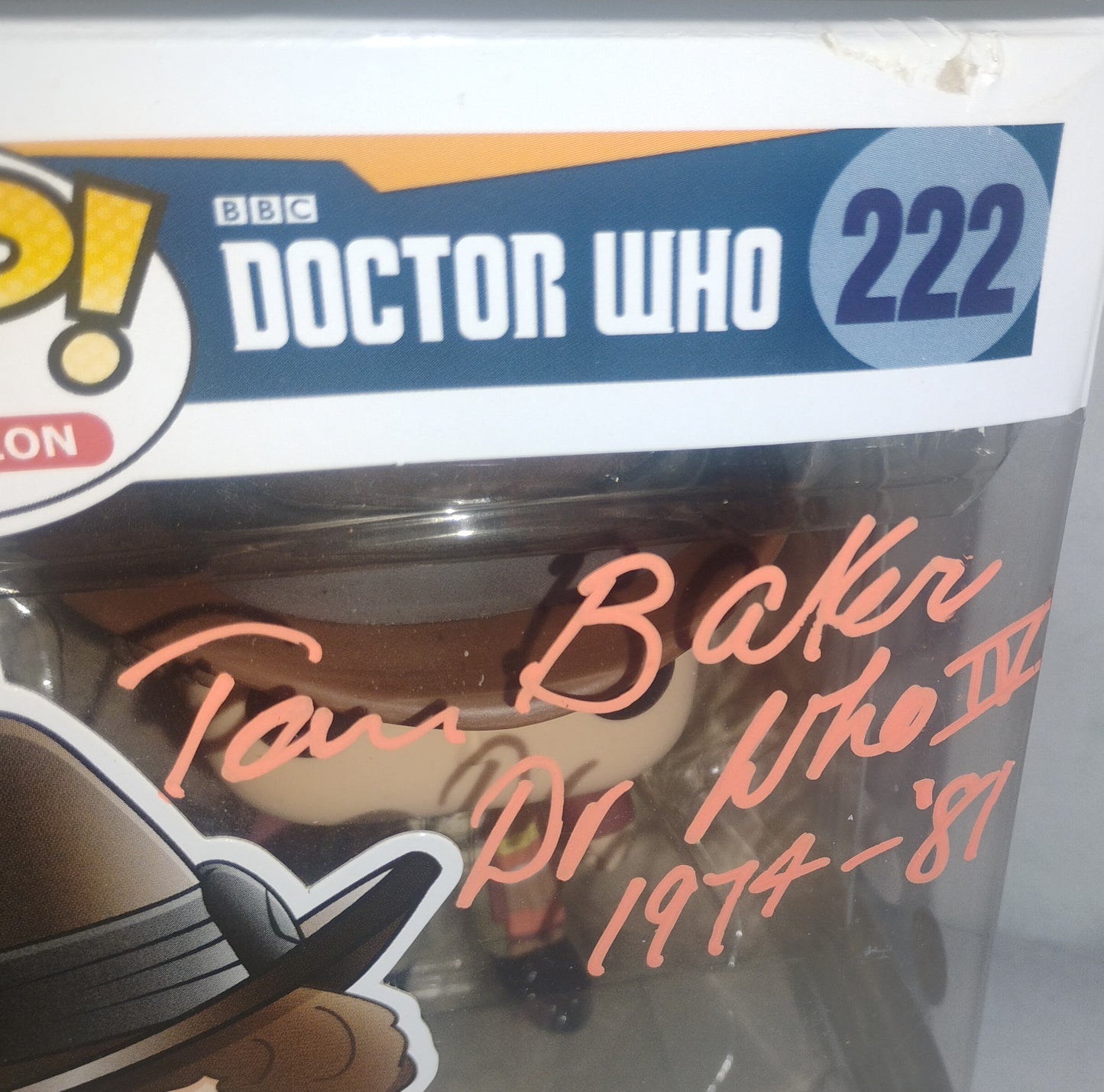 Tom Baker Hand Signed Autograph Doctor Who Funko Pop JSA COA