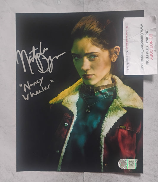 Natalia Dyer Hand Signed Autograph 8x10 Photo SWAU COA Stranger Things