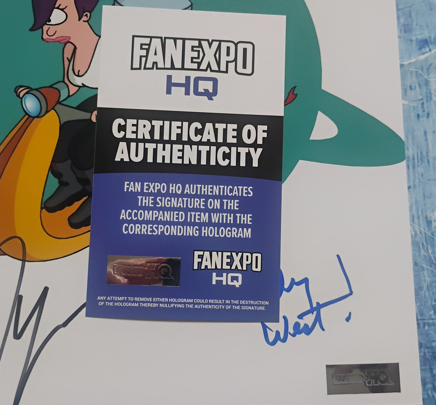 Billy West & John DiMaggio Hand Signed Autograph 8x10 Photo COA Futurama