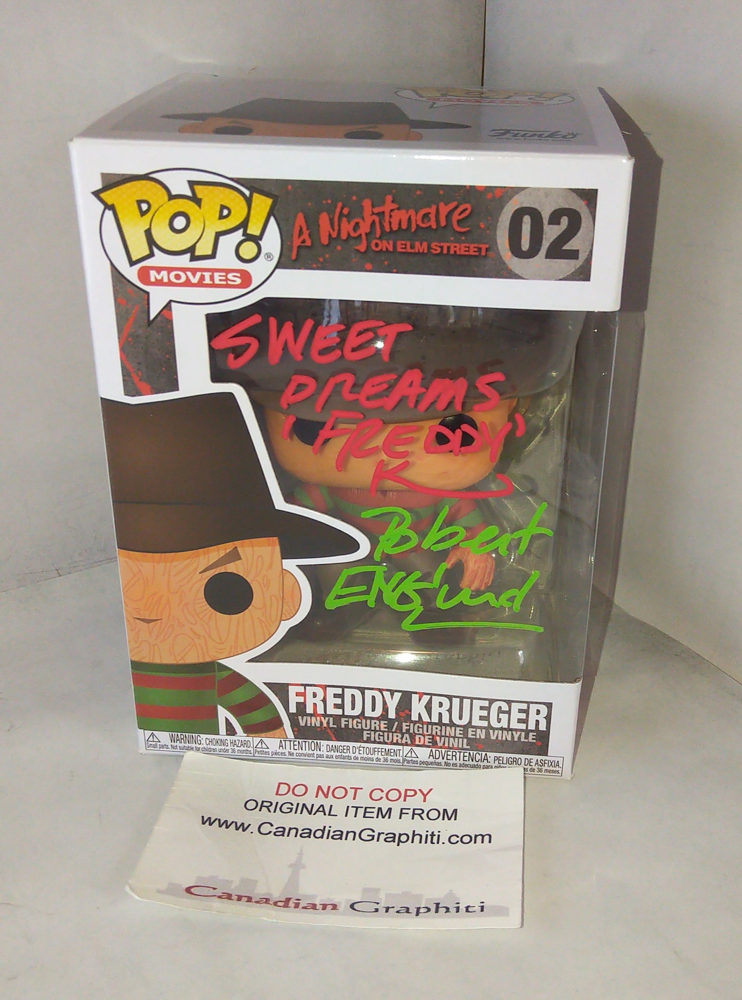 Robert Englund Hand Signed Autograph Freddy Krueger Funko Pop COA