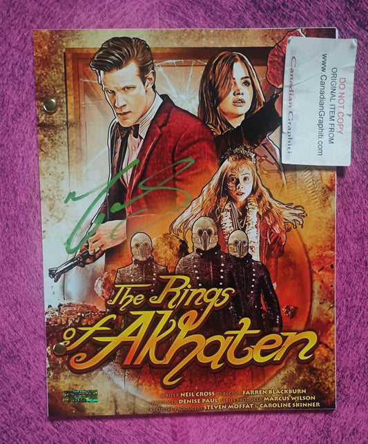 Matt Smith Hand Signed Autograph Doctor Who Script COA