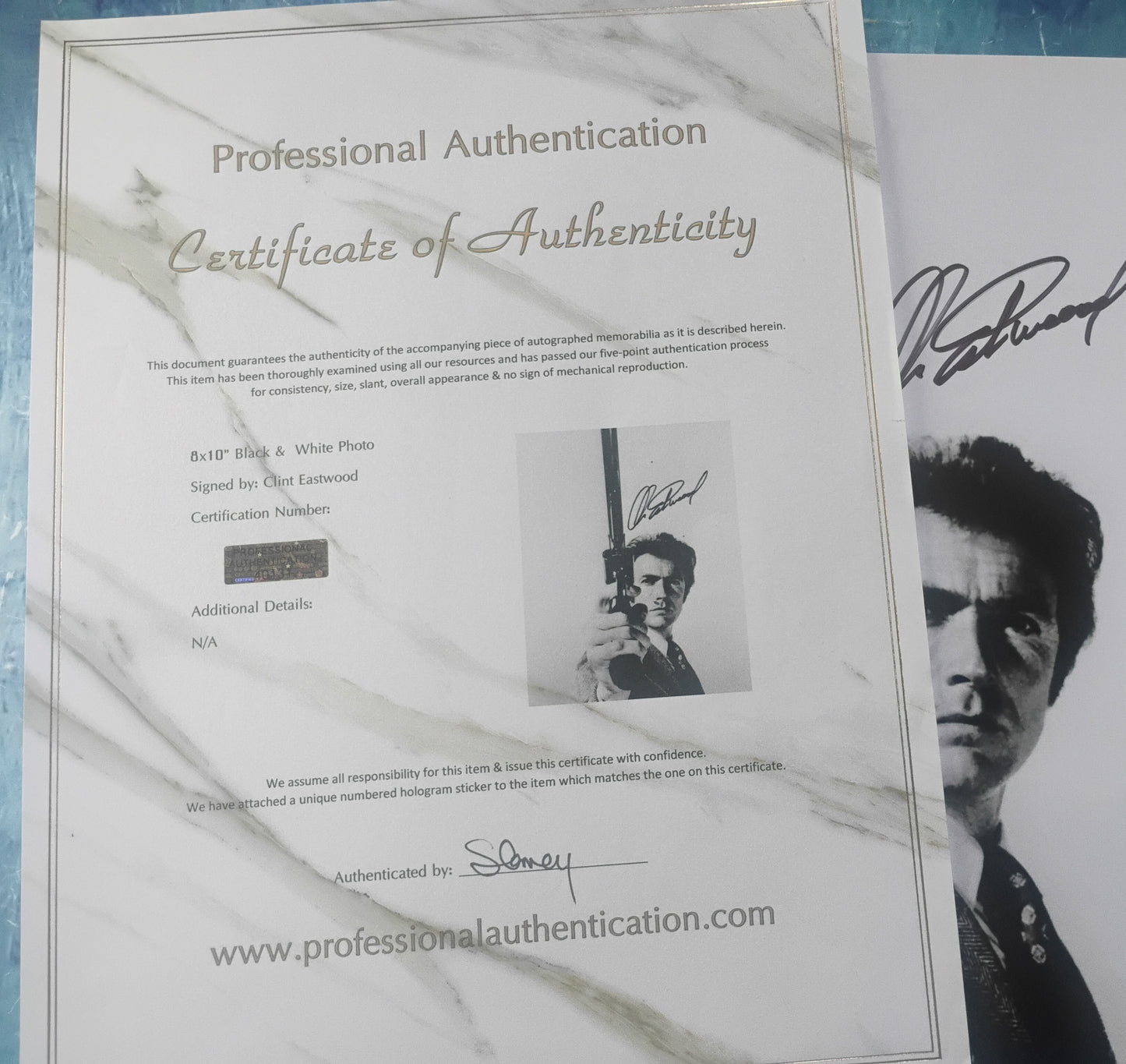Clint Eastwood Hand Signed Autograph 8x10 Photo COA