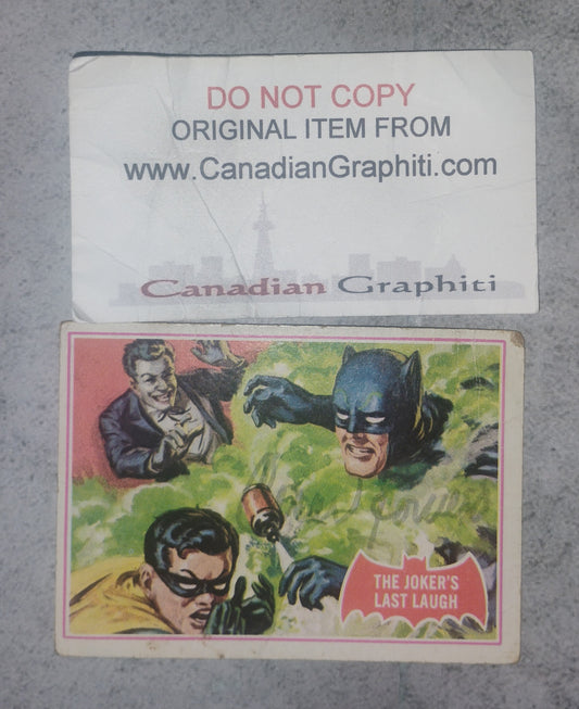 Cesar Romero Hand Signed Twice 1966 Batman Joker Trading Card JSA COA