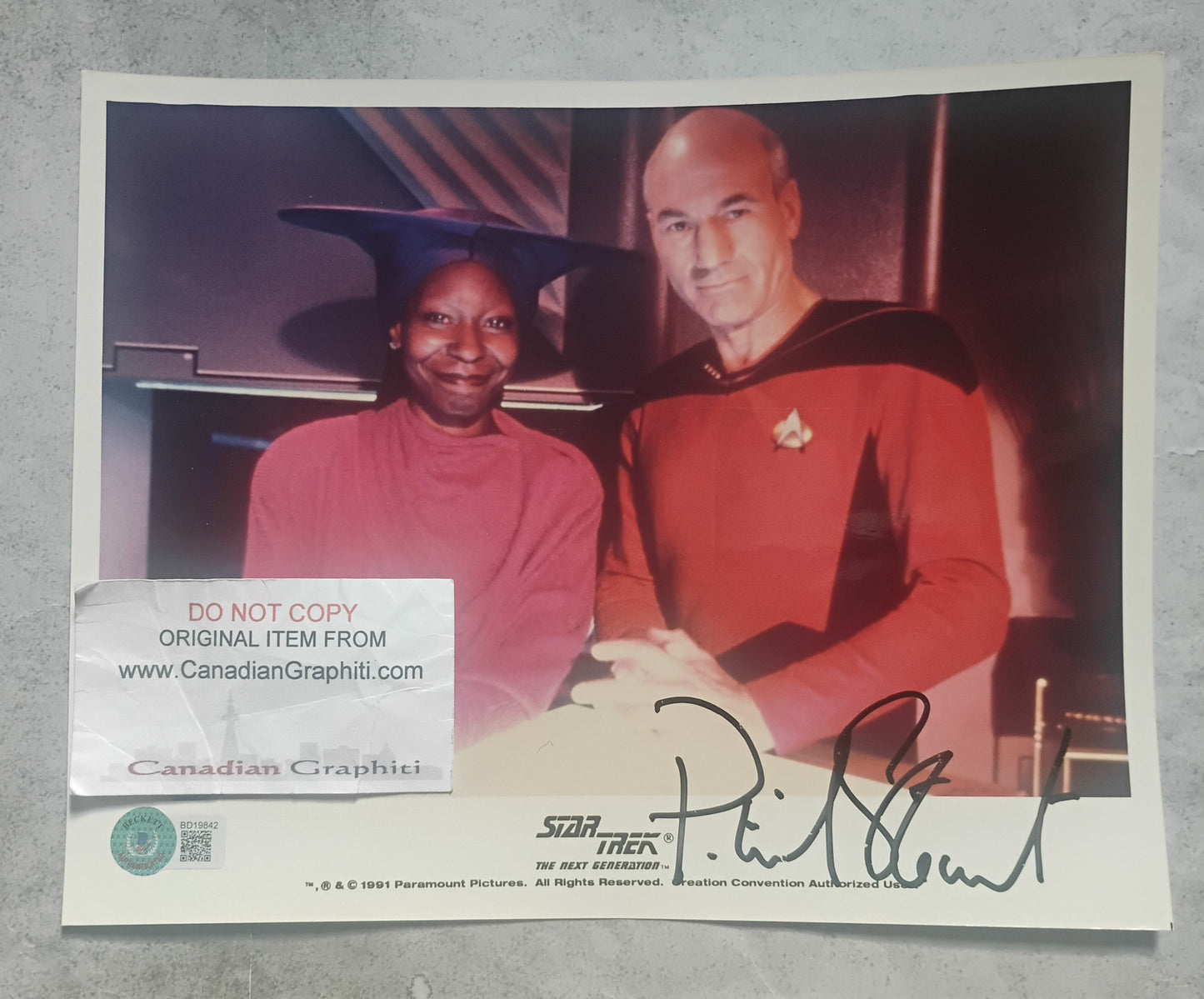 Patrick Stewart Hand Signed Autograph 8x10 Photo BAS COA Star Trek