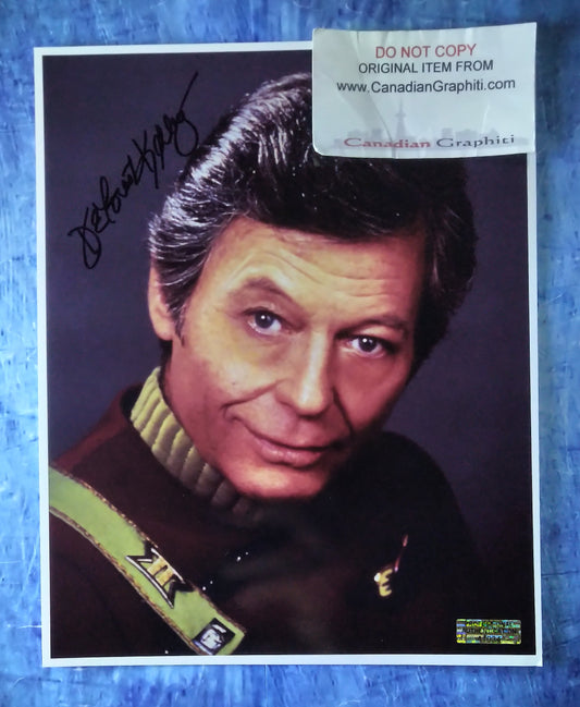 DeForest Kelley Hand Signed Autograph 8x10 Photo COA Star Trek
