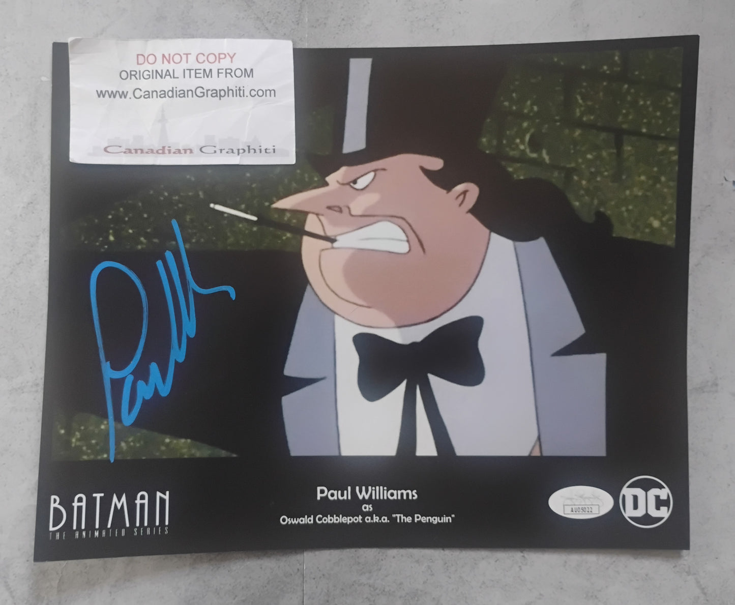 Paul Williams Hand Signed Autograph 8x10 Photo JSA COA Batman Animated Series