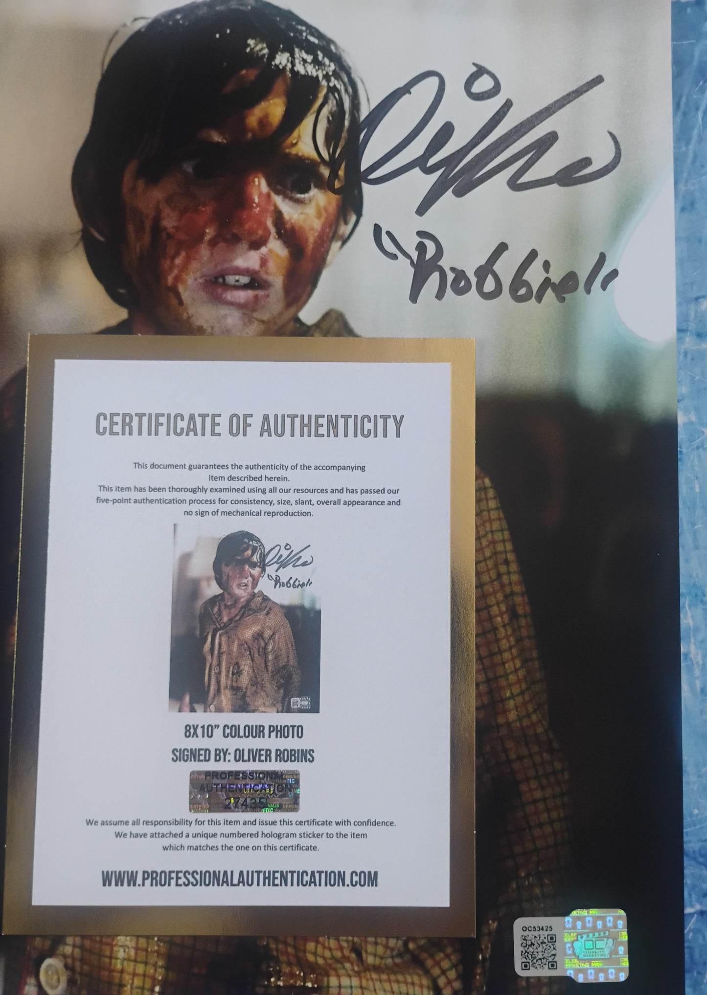 Oliver Robins Hand Signed Autograph 8x10 Photo COA Poltergeist