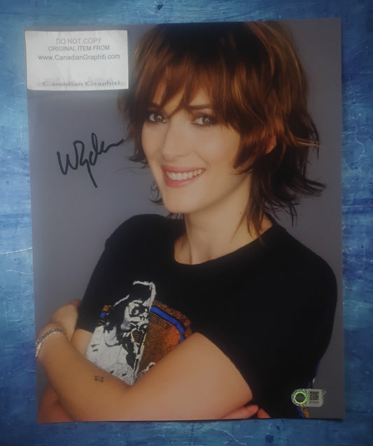 Winona Ryder Hand Signed Autograph 11x14 Photo SWAU COA