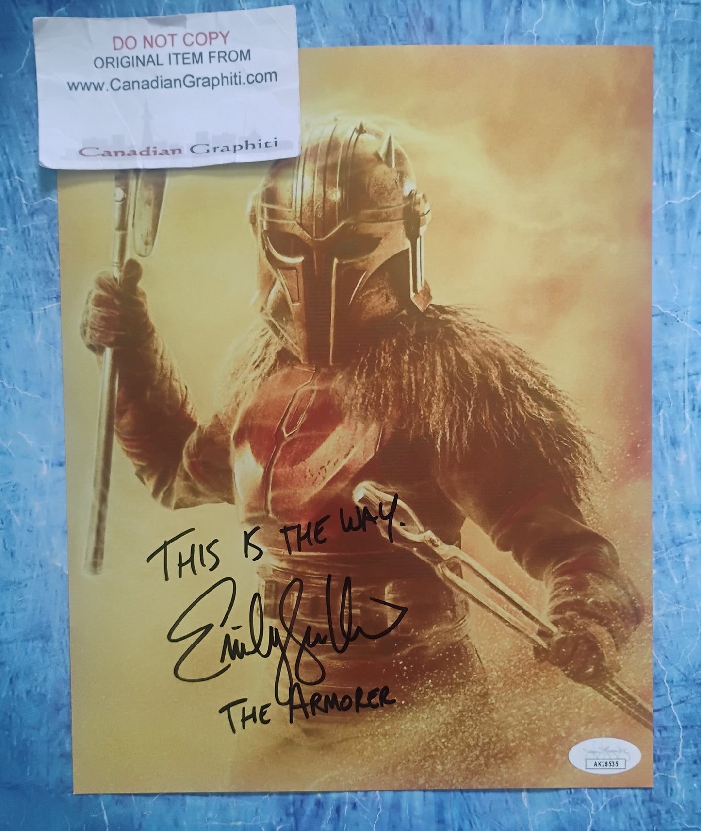 Emily Swallow Hand Signed Autograph 8x10 Photo JSA COA The Mandalorian