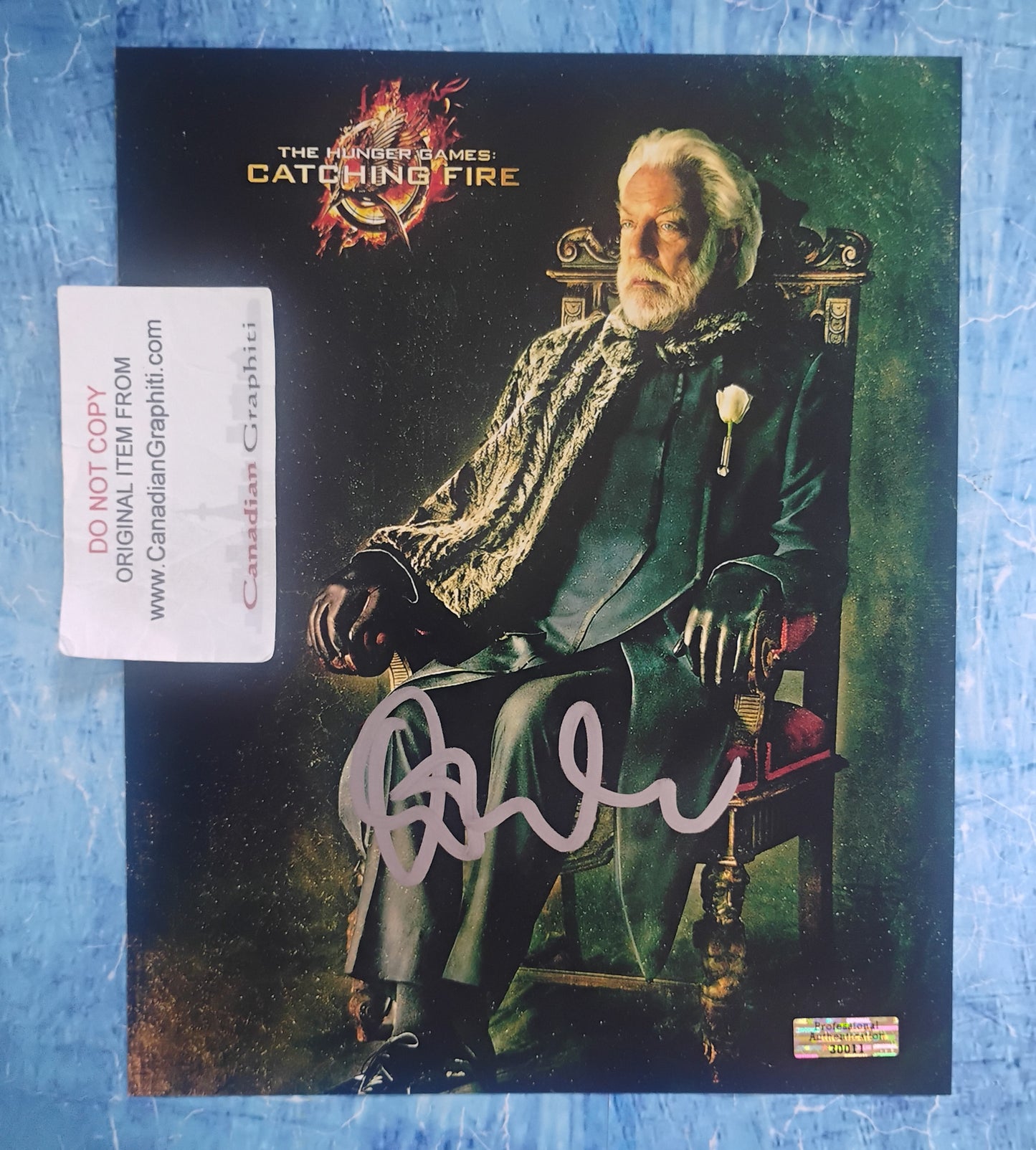 Donald Sutherland Hand Signed Autograph 8x10 Photo BAS COA Hunger Games