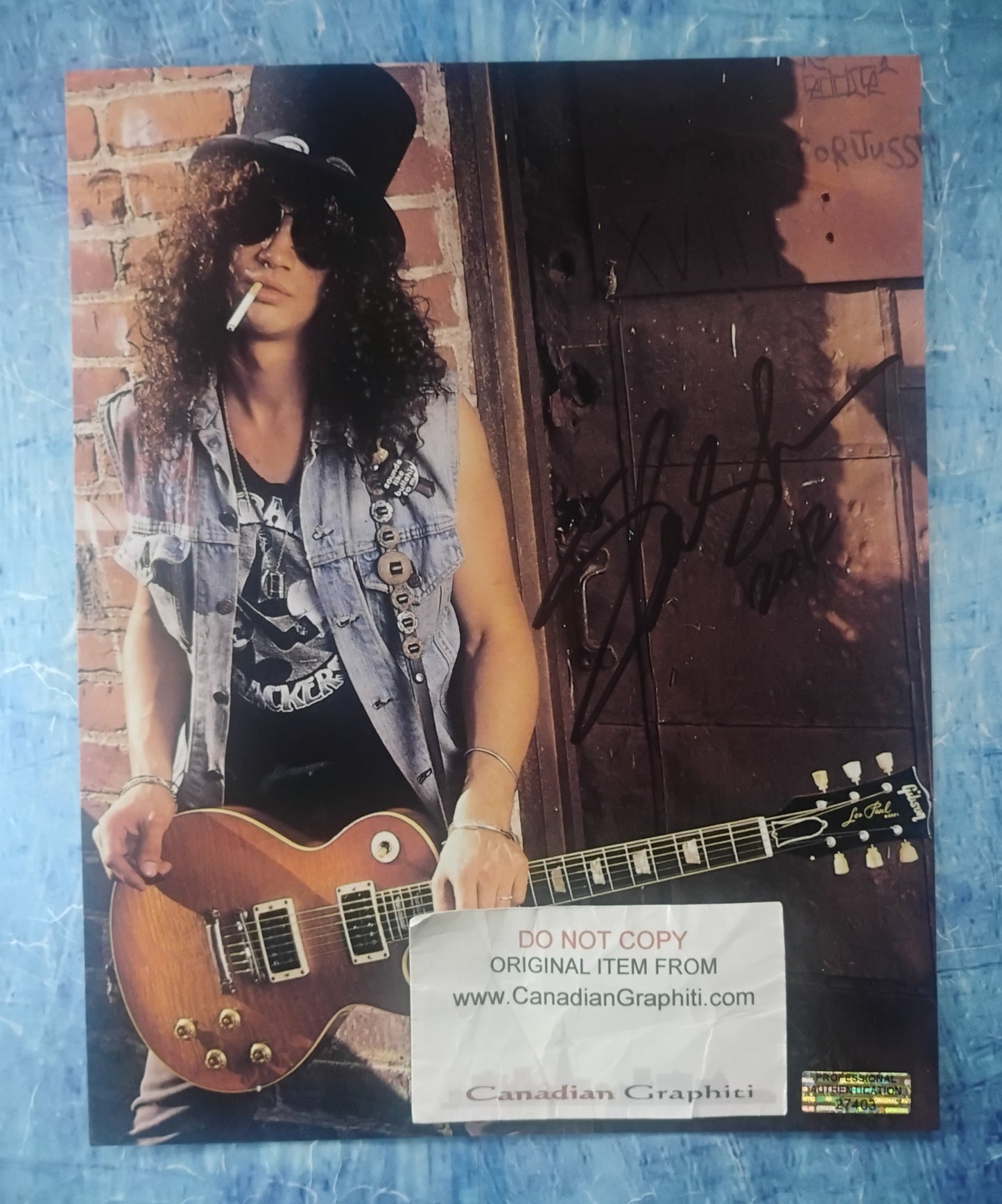 Slash Hand Signed Autograph 8x10 Photo COA Guns N Roses
