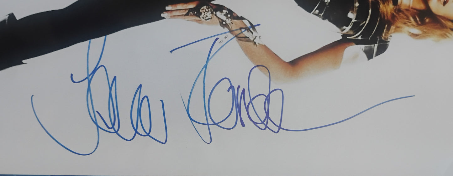 Jane Fonda Hand Signed Autograph 11x14 Photo JSA COA Barbarella