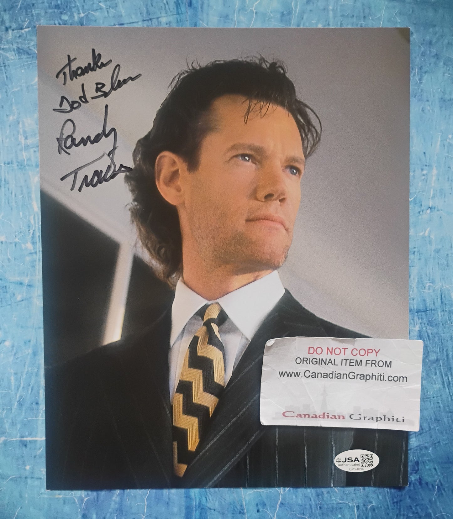 Randy Travis Hand Signed Autograph 8x10 Photo JSA COA