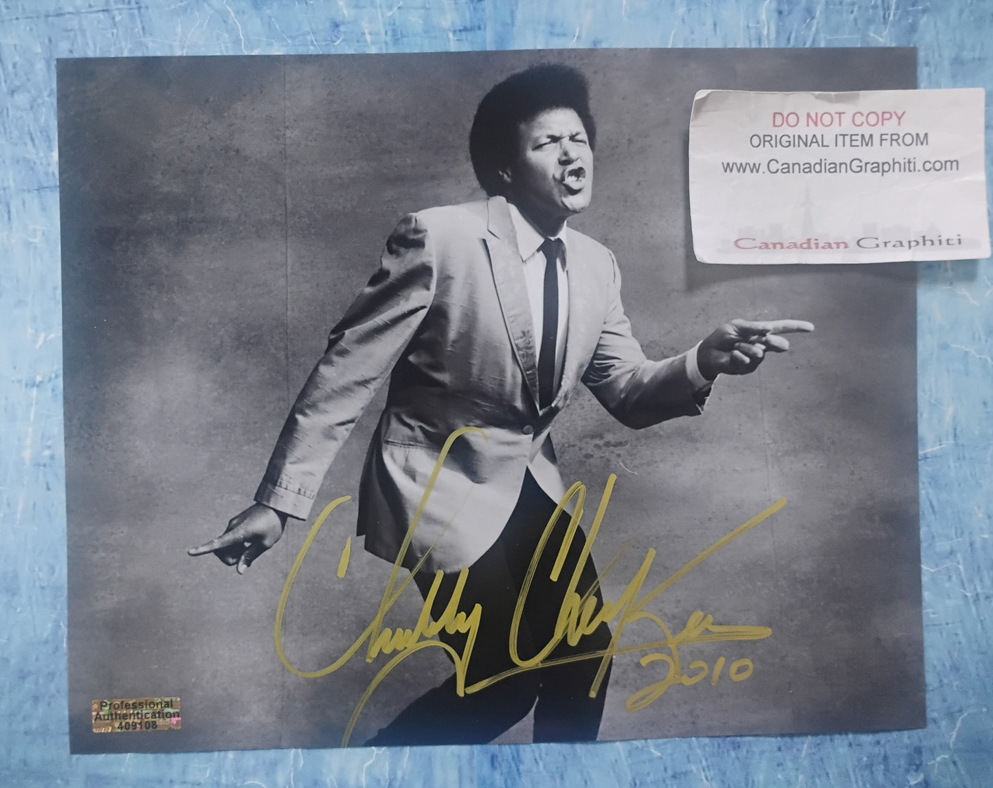 Chubby Checker Hand Signed Autograph 8x10 Photo COA