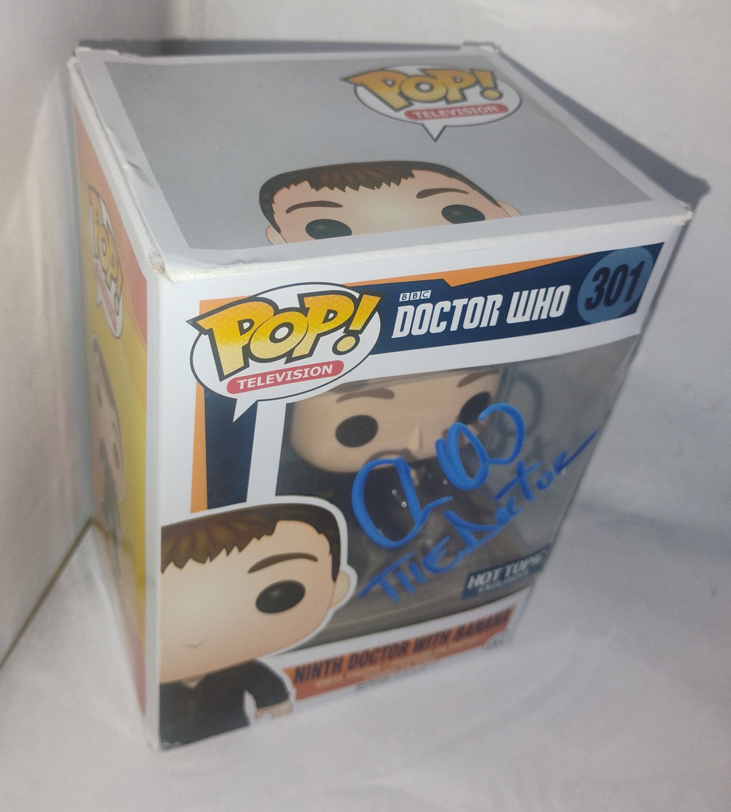 Christopher Eccleston Hand Signed Autograph Doctor Who Funko Pop COA