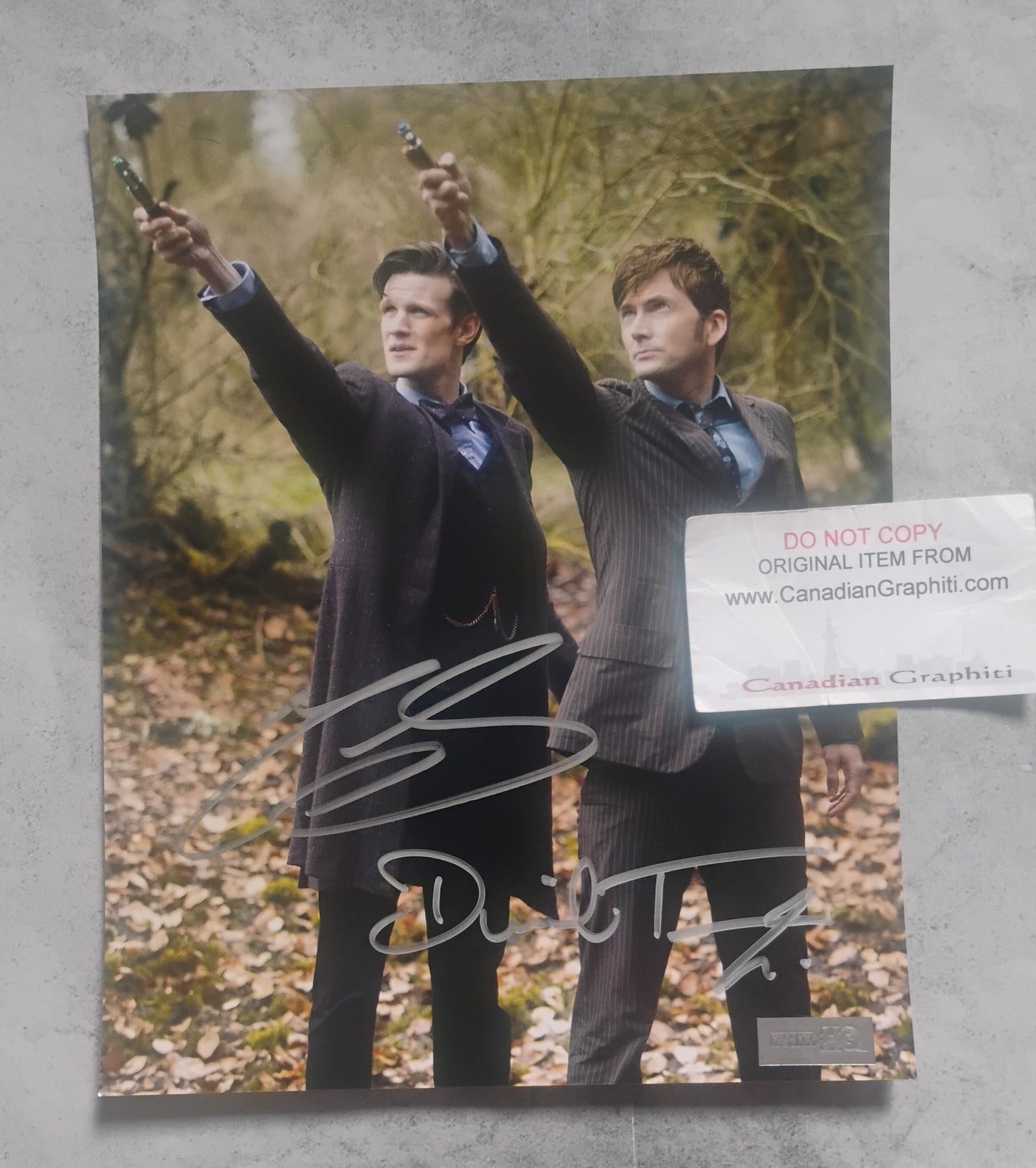 David Tennant & Matt Smith Hand Signed Autograph 8x10 Photo COA Doctor Who