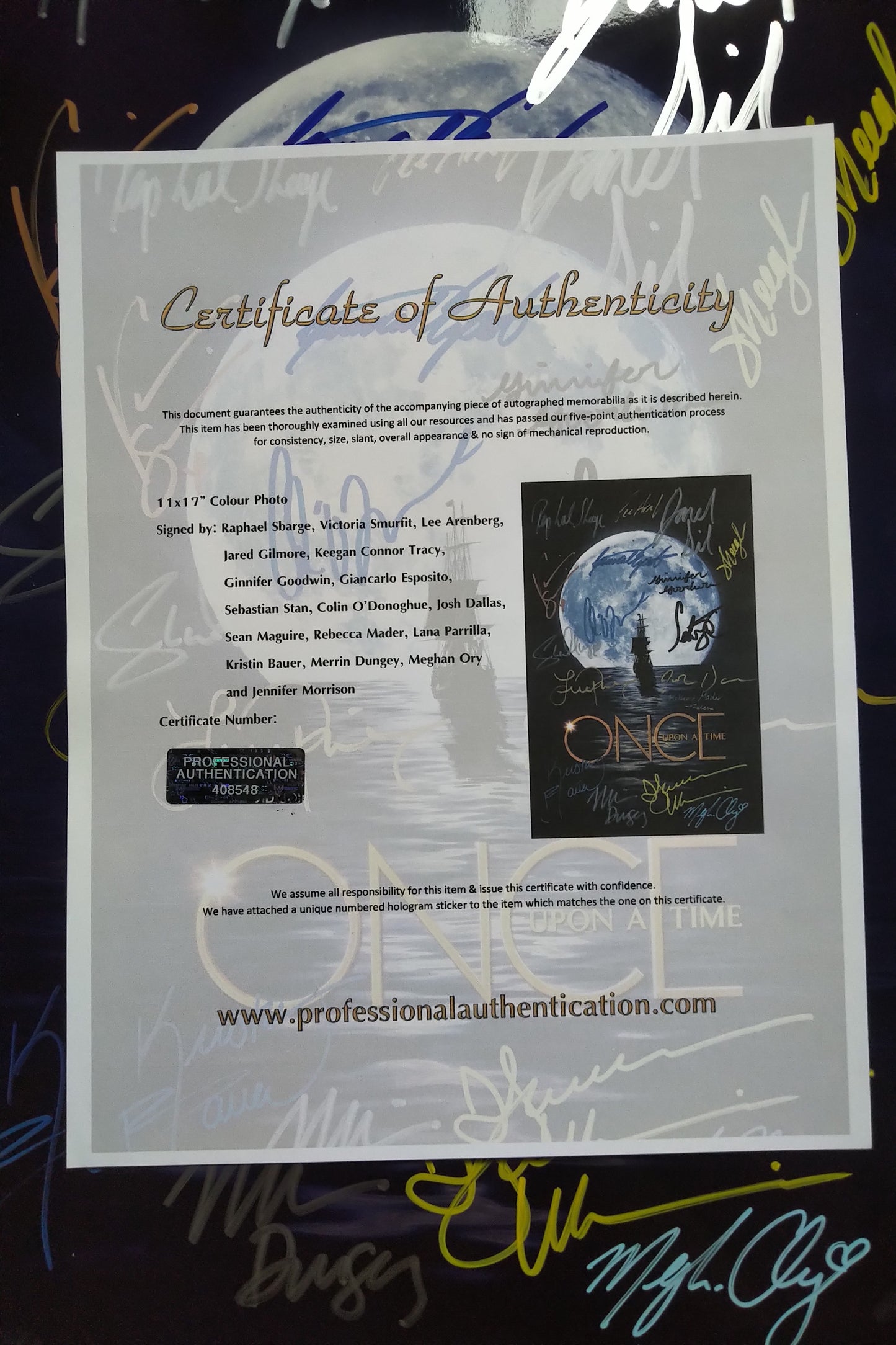 Once Upon A Time 17x Cast Hand Signed Autograph Photo COA