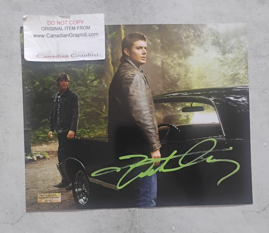 Jensen Ackles Hand Signed Autograph 8x10 Photo COA Supernatural