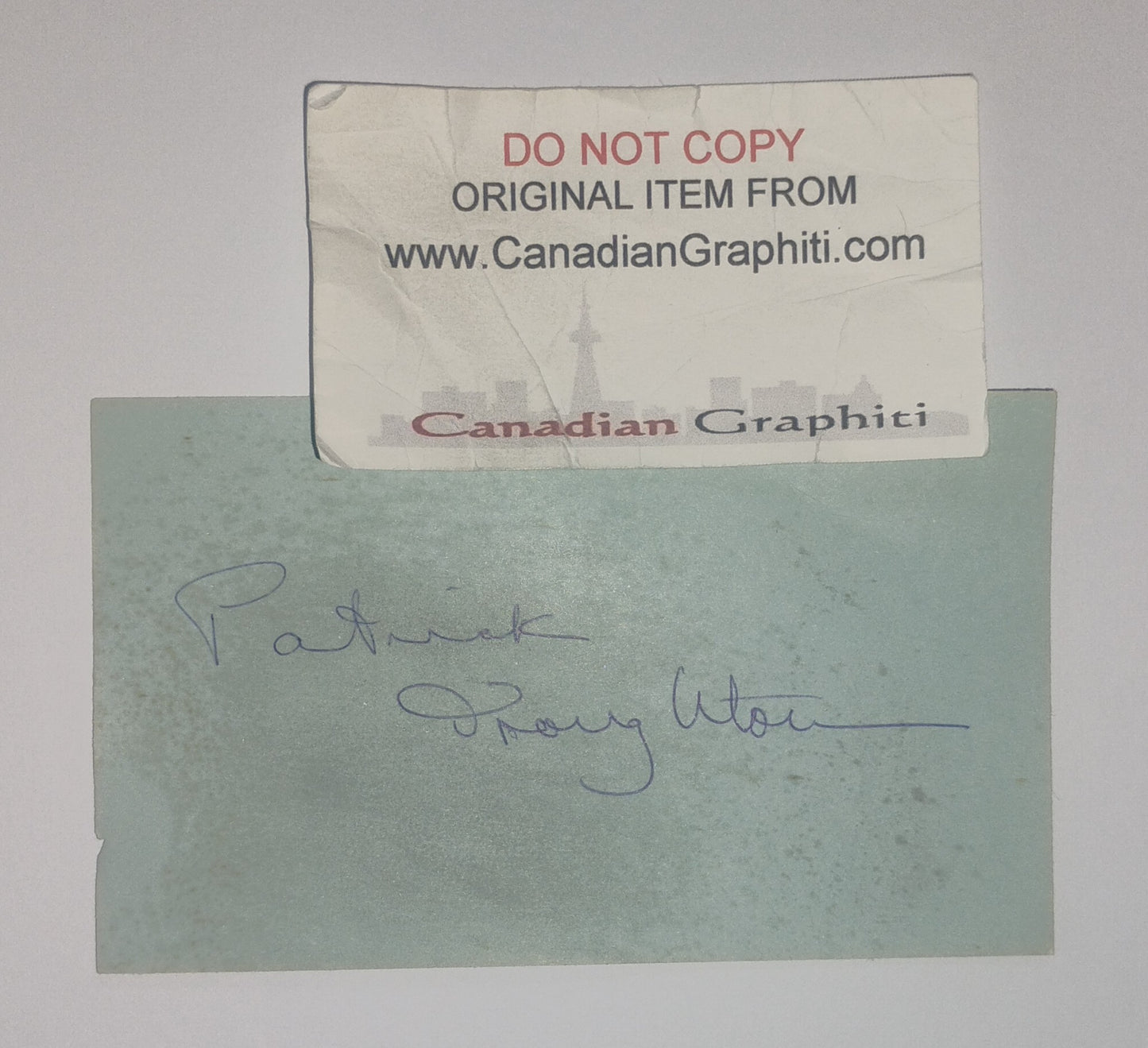 Patrick Throughton Hand Signed Autograph Index Card COA Doctor Who