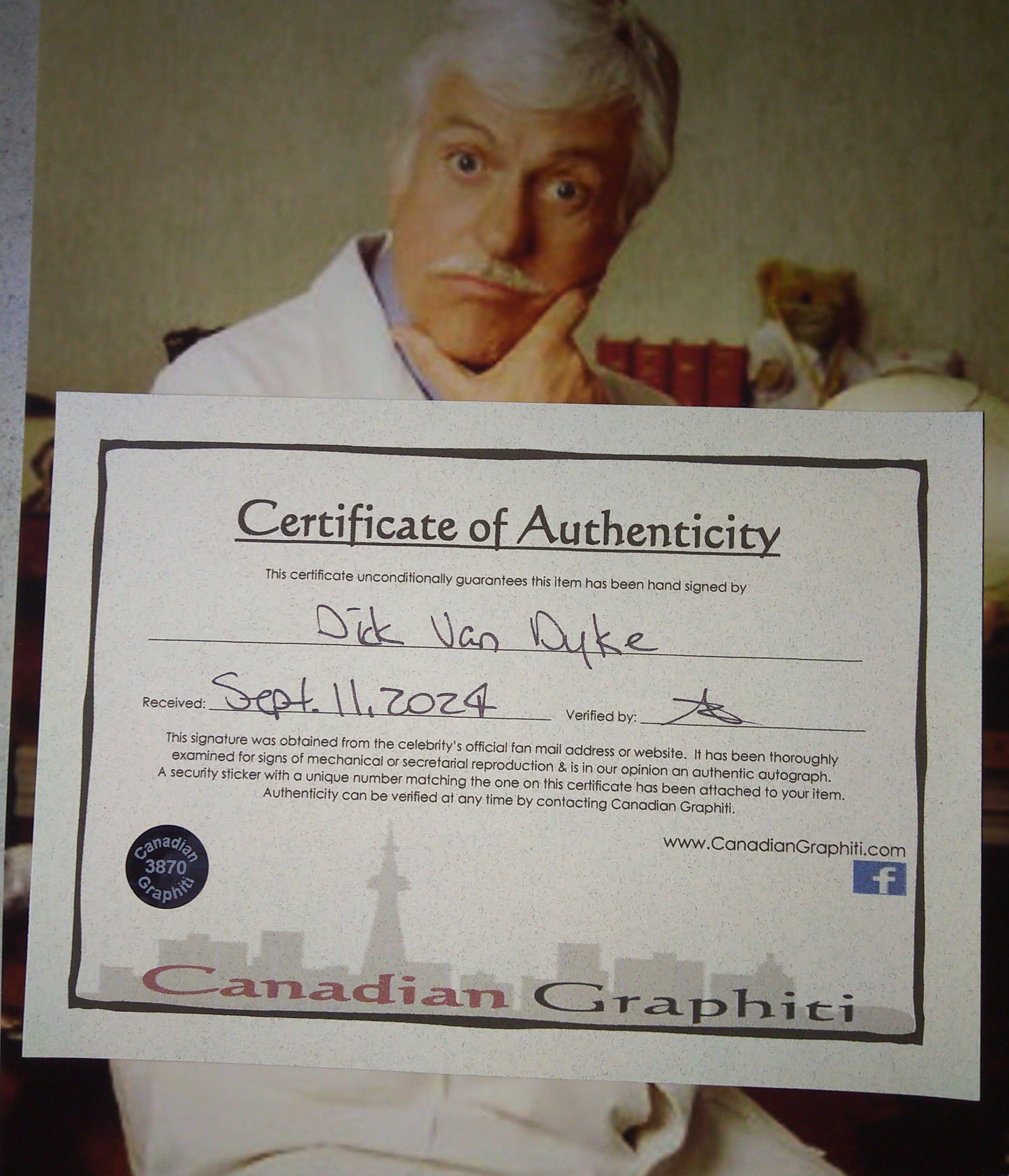 Dick Van Dyke Hand Signed Autograph 8x10 Photo COA Diagnosis Murder