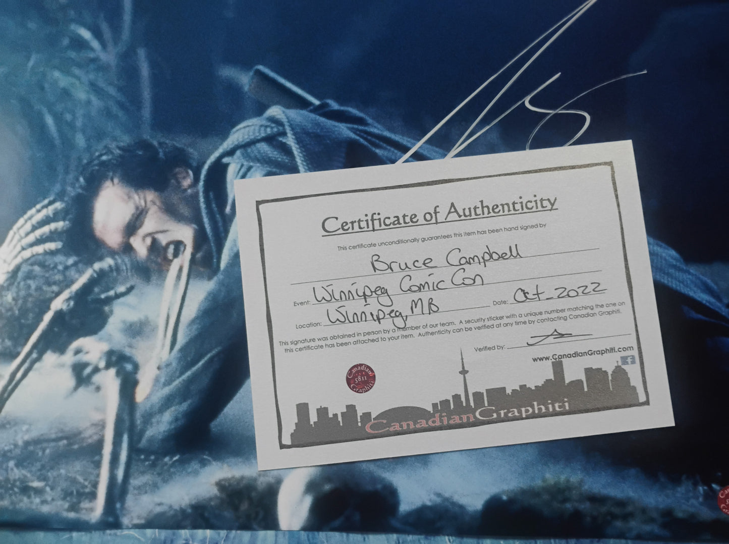 Bruce Campbell Hand Signed Autograph 11x14 Photo COA Evil Dead