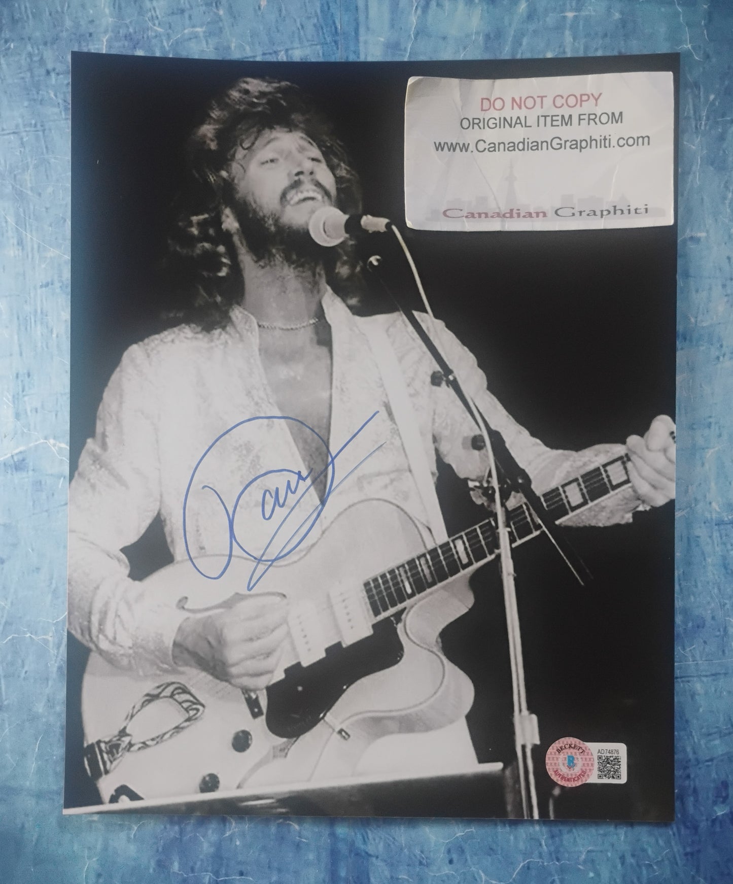 Barry Gibb Hand Signed Autograph 8x10 Photo BAS COA Bee Gees