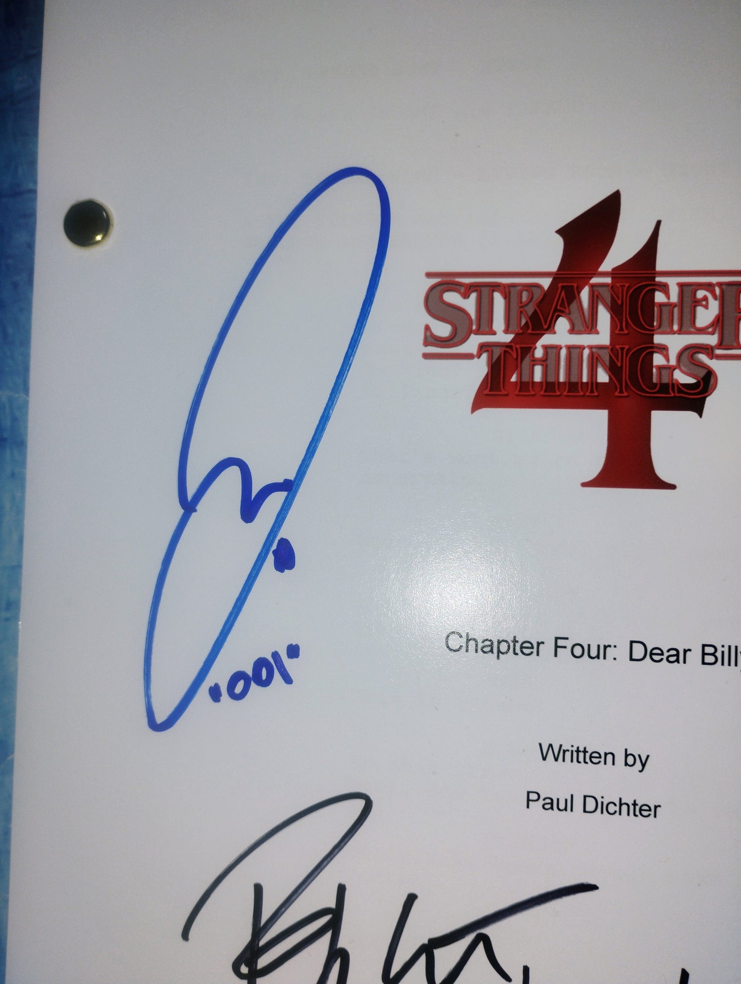 Stranger Things Cast Hand Signed Autograph Script COA