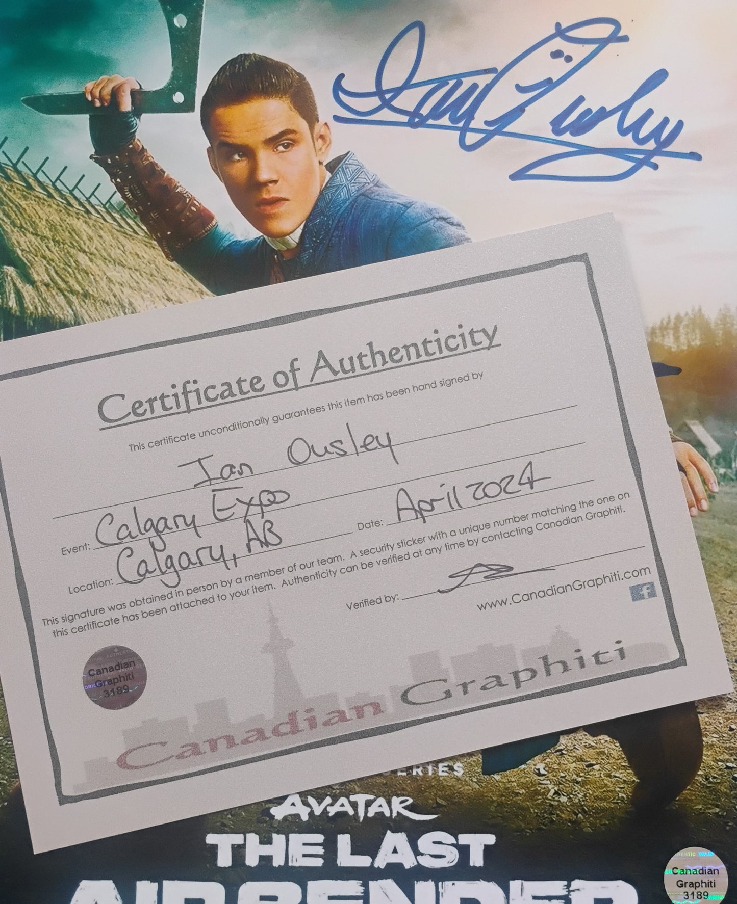 Ian Ousley Hand Signed Autograph 8x10 Photo COA Avatar The Last Airbender