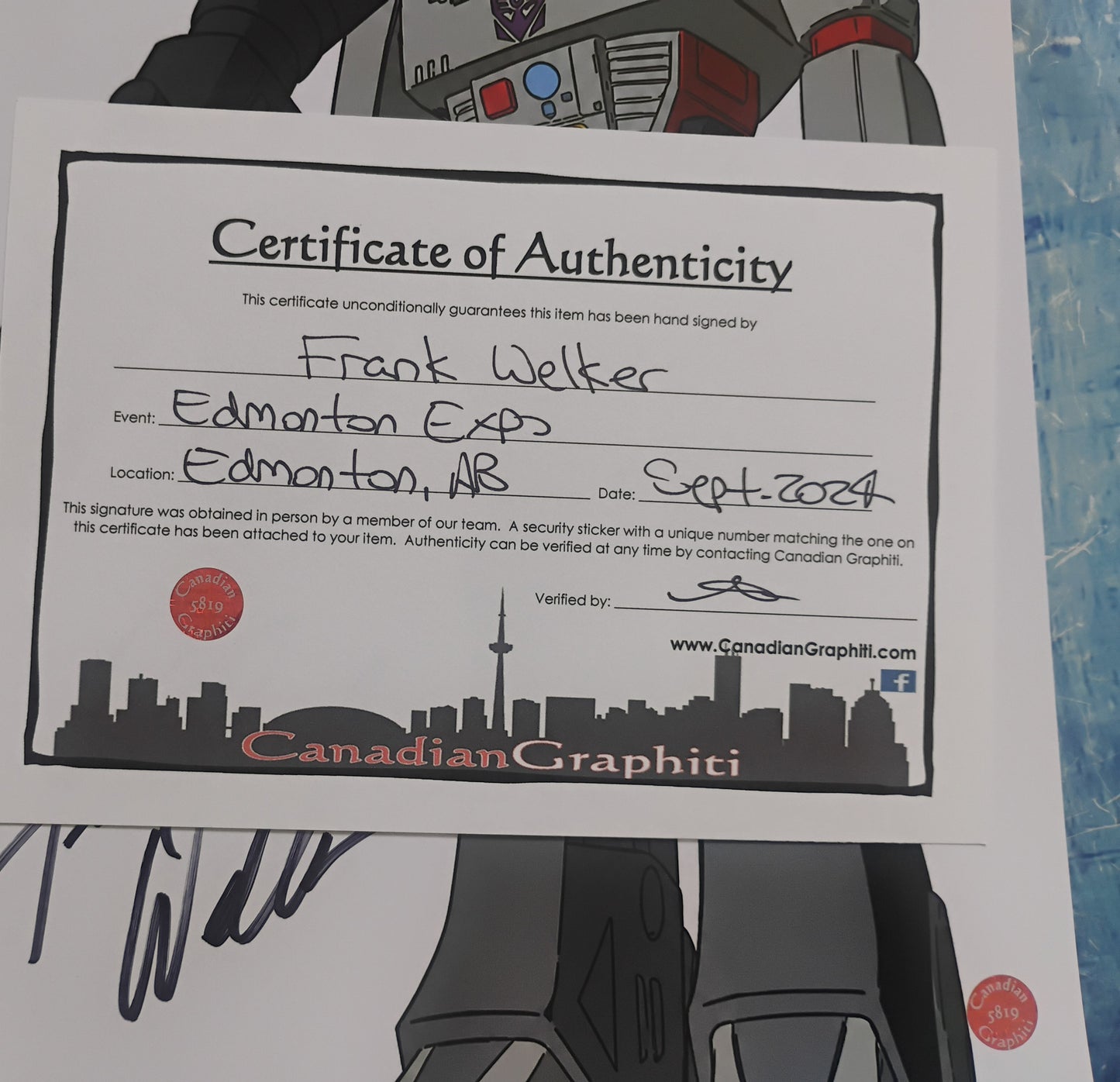 Frank Welker Hand Signed Autograph 8x10 Photo COA Megatron